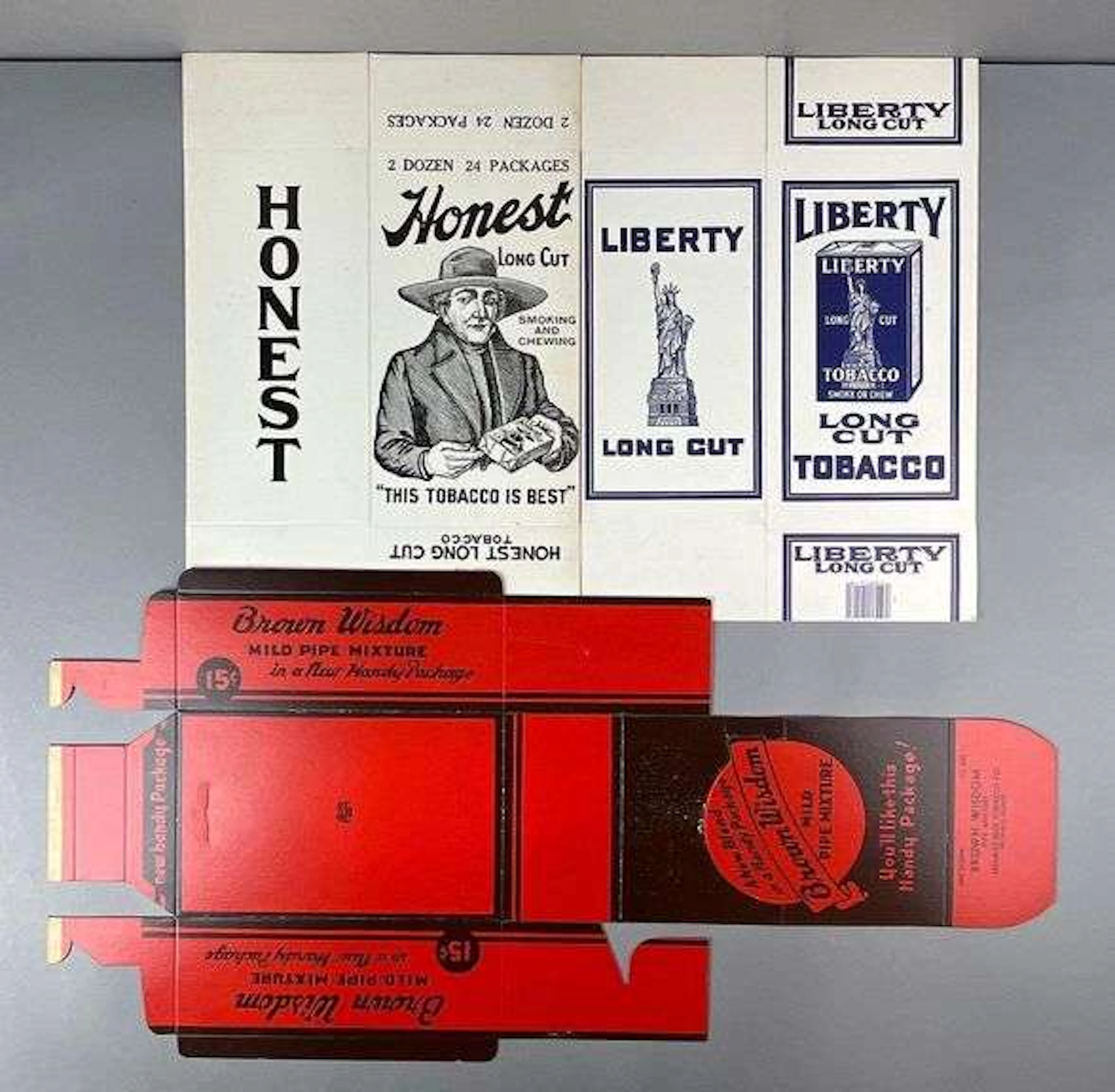 Group of 3 Vintage Tobbaco Advertising Display Boxes