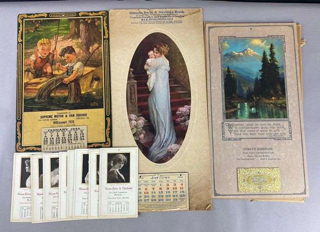 Group of 1910’s Calendars and More