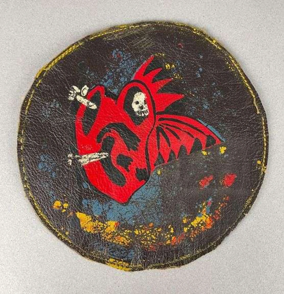 WW2 423rd Bomb Squadron Leather Grim Reaper Patch