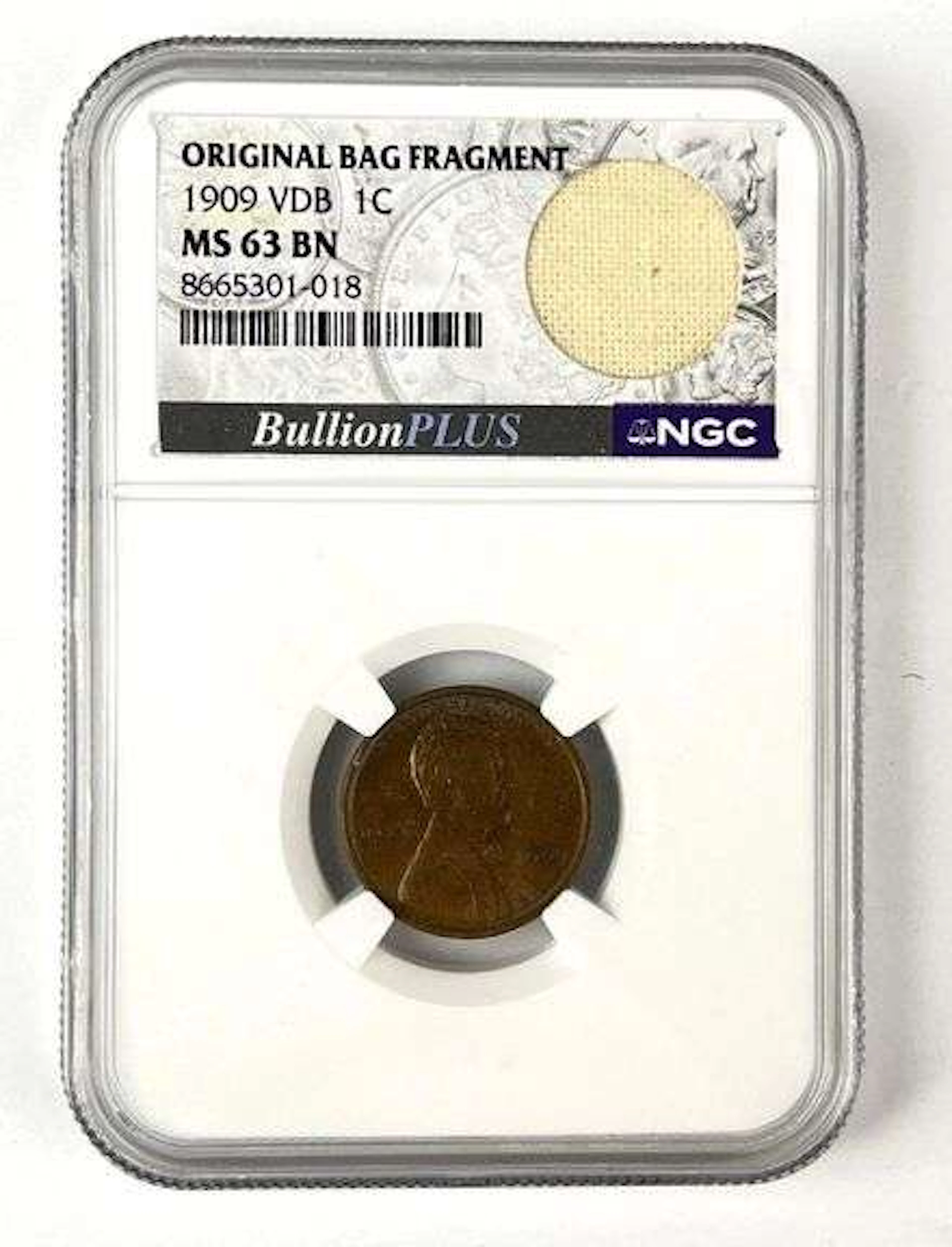 1909 VDB Lincoln Head Wheat Cent NGC MS63 BN