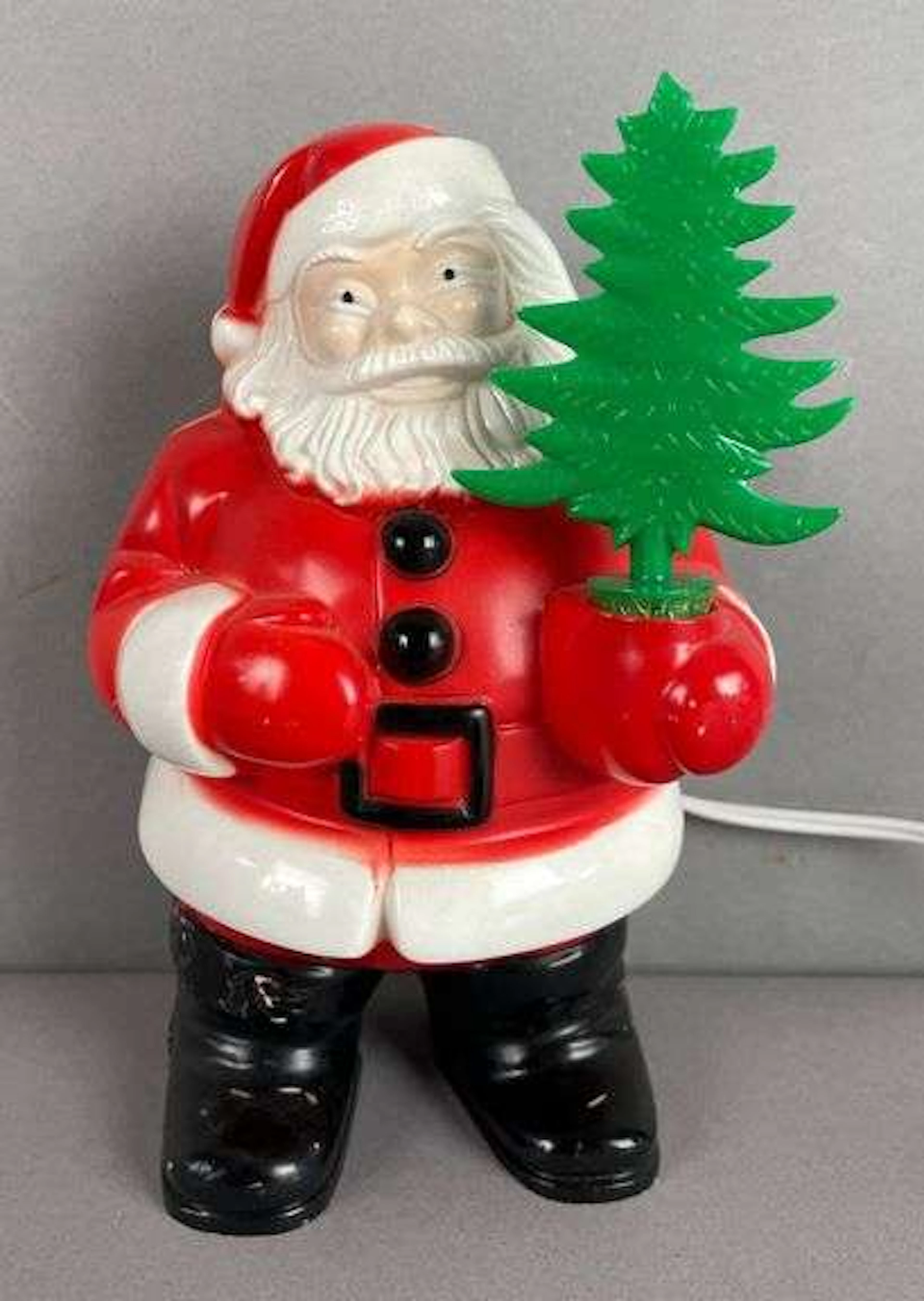 Vintage Light-Up Plastic Santa Claus