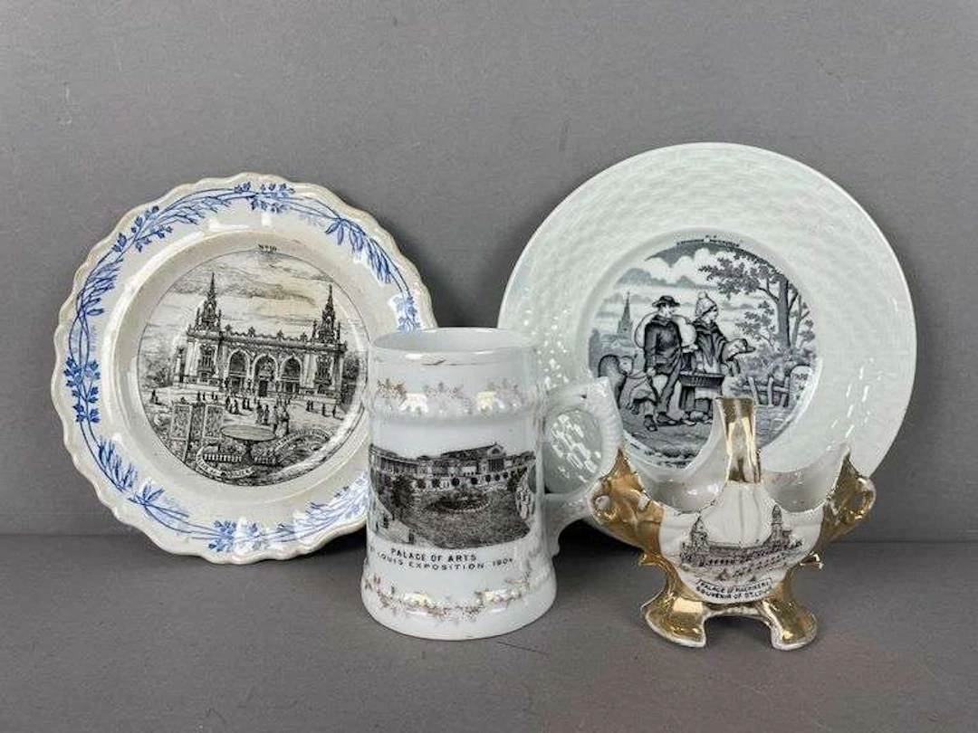 Group of 1904 St. Louis Exposition Porcelain Items