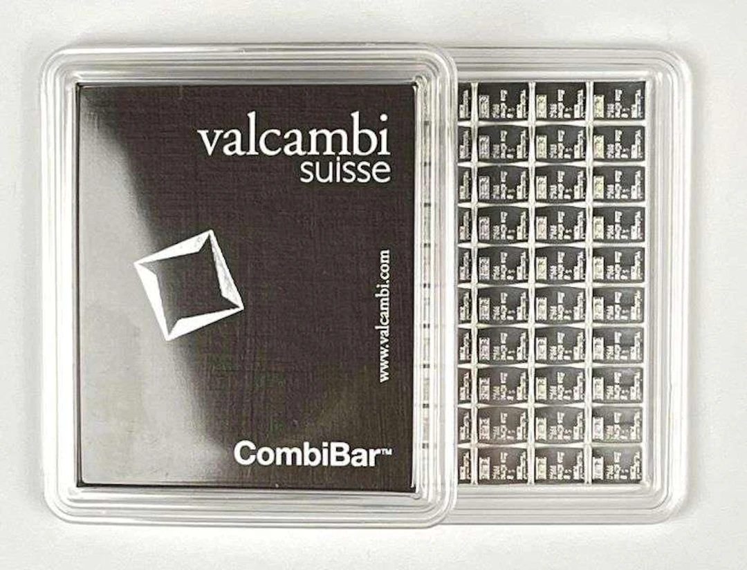 Valcambi Suisse CombiBar 100 Grams 999.0 Fine Silver Fractional Bar
