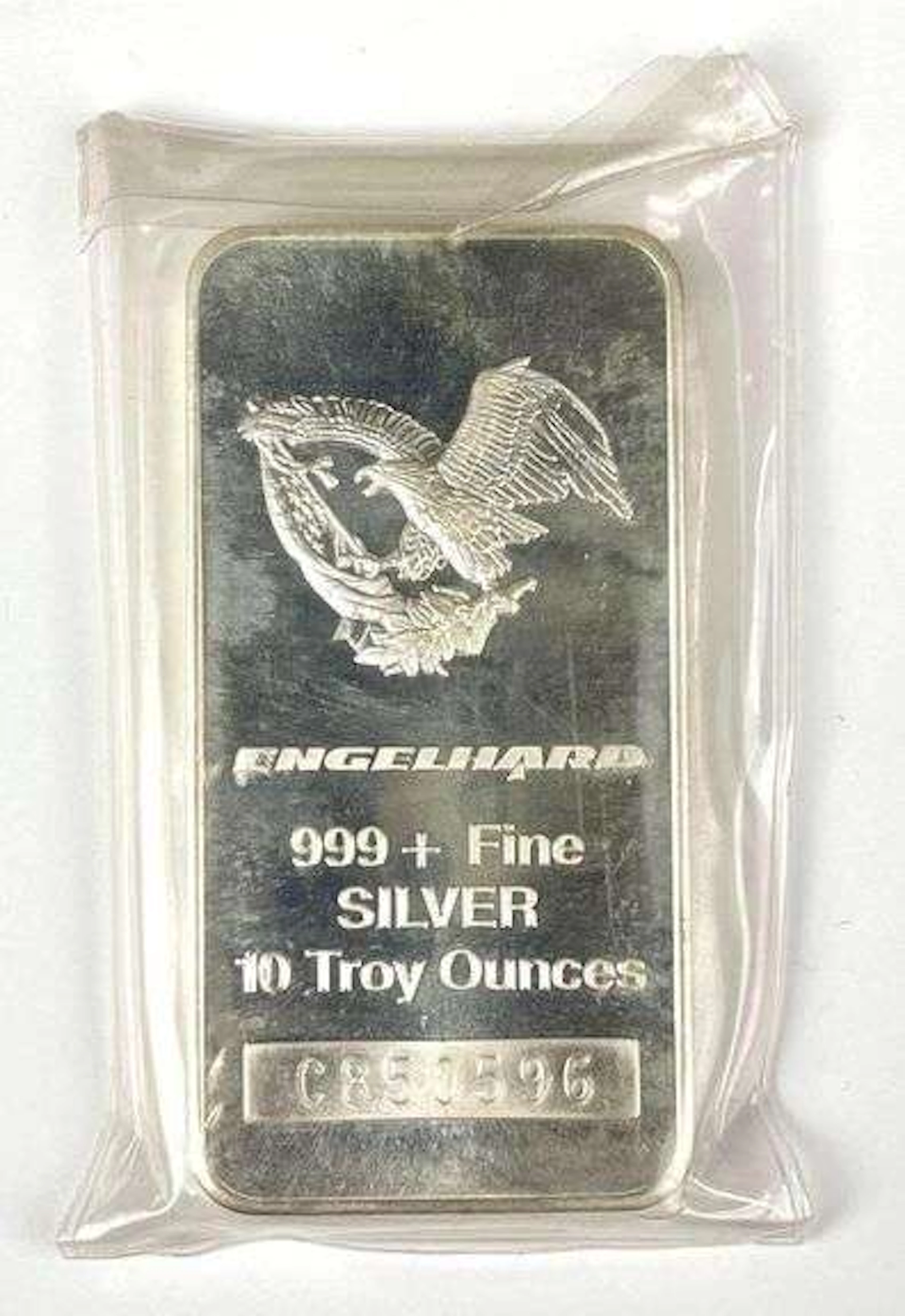 Engelhard Eagle 10 oz 999 Fine Silver Ingot/Bar