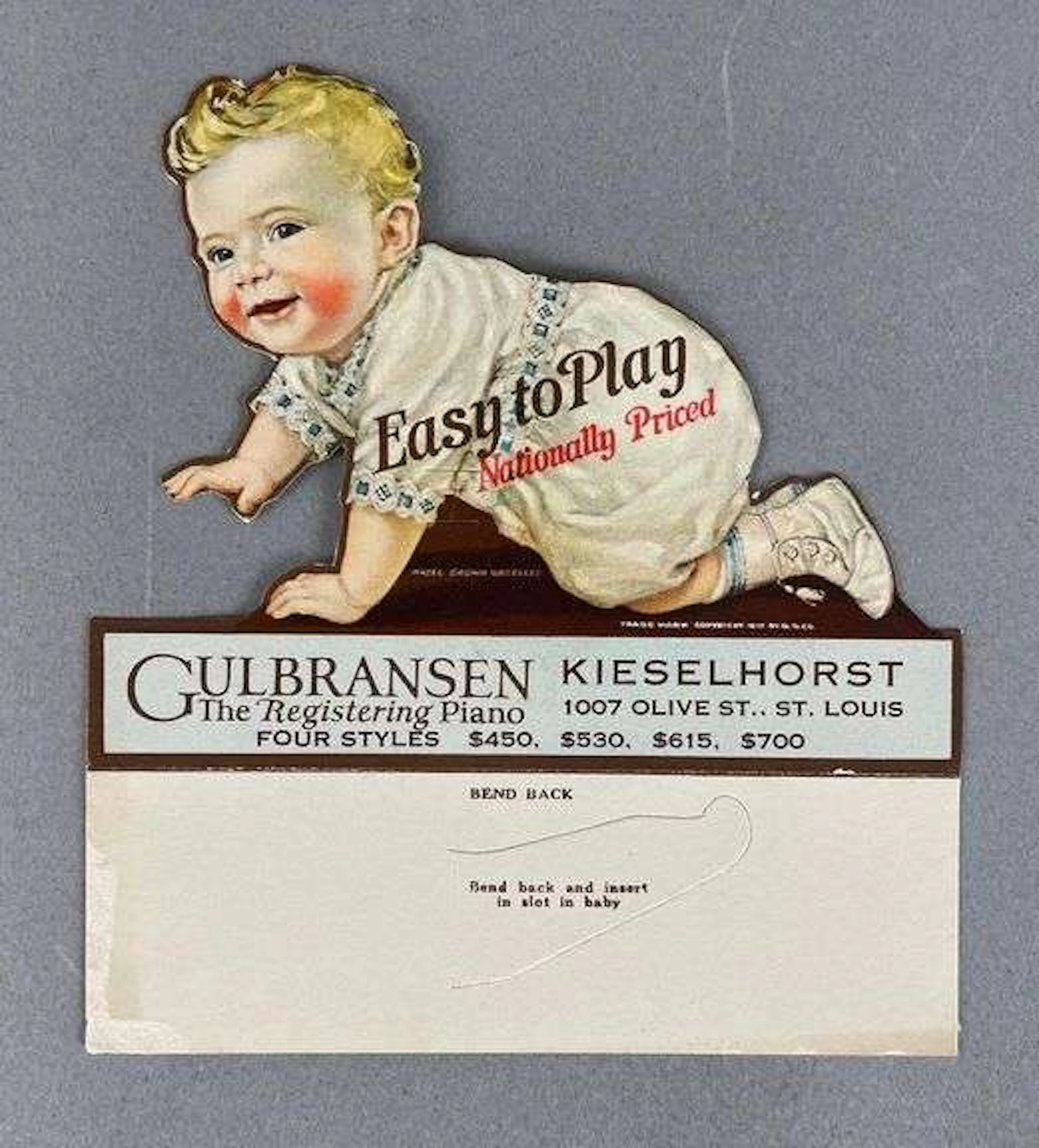 Antique Gulbransen Registering Piano Paper Advertising
