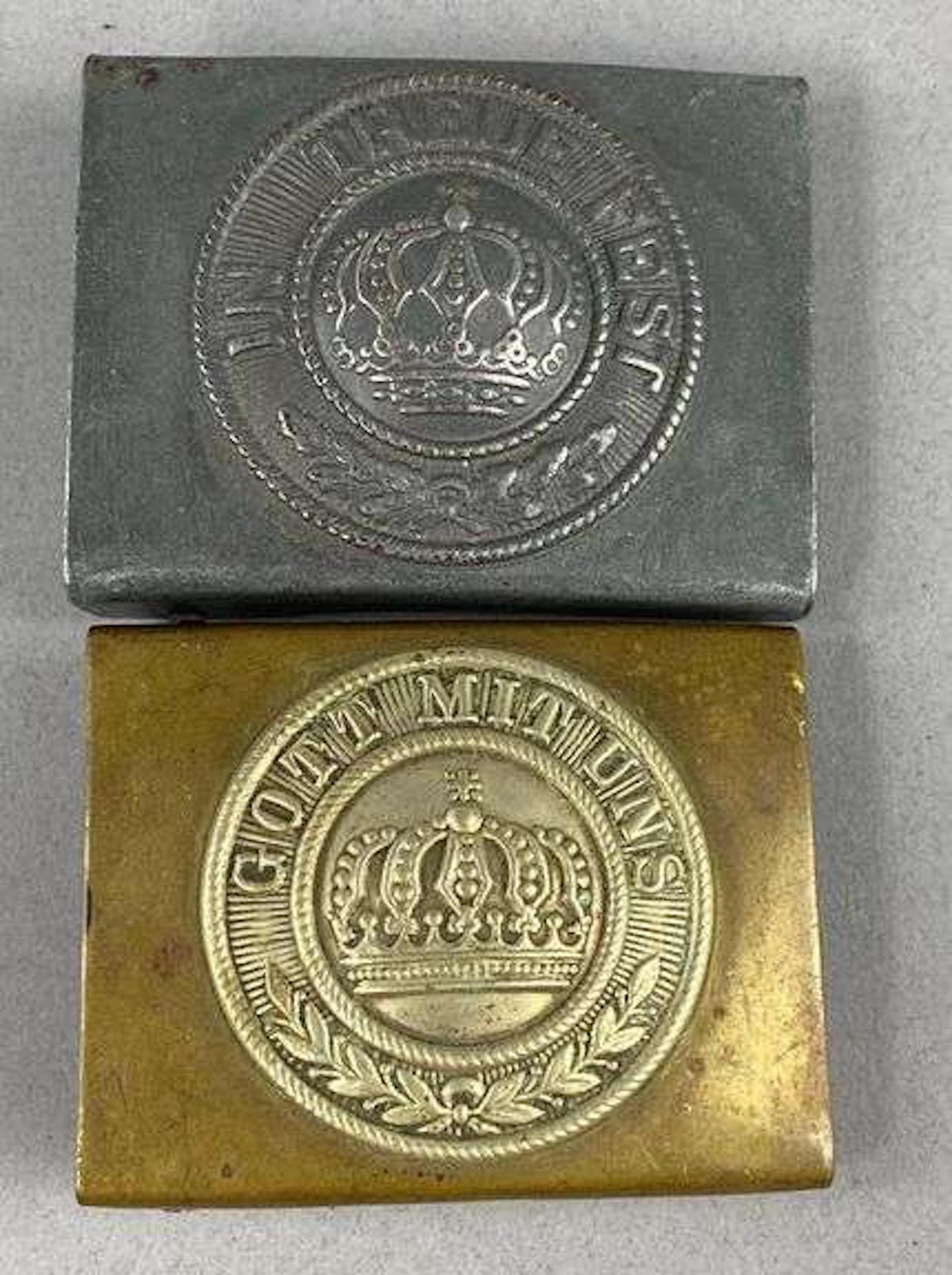 Group of 2 WW1 Imperial German Belt Buckles