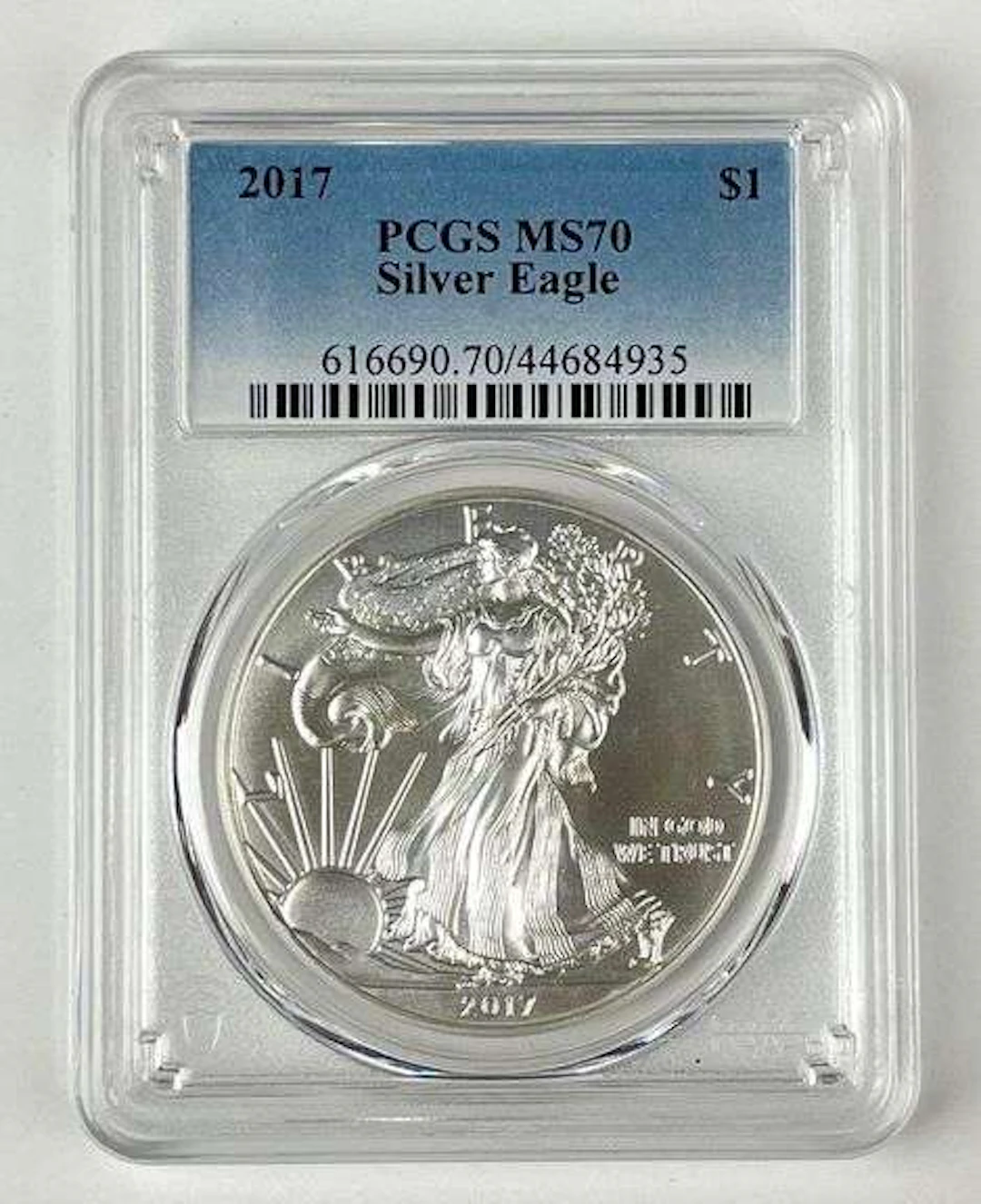 2017 US $1 American Silver Eagle 1 oz Fine Silver Coin PCGS MS70