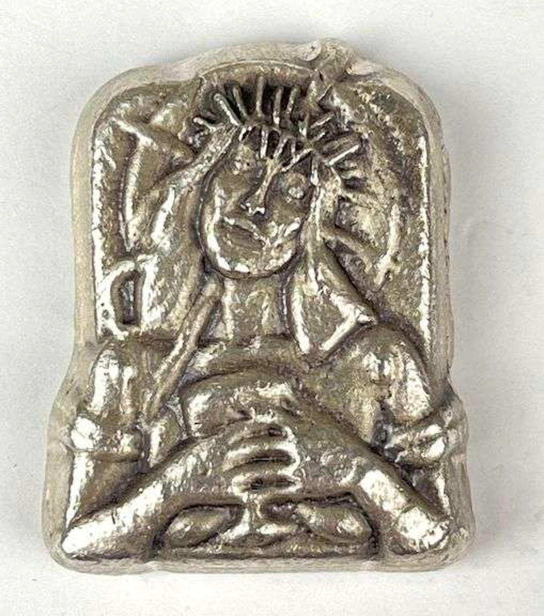 MK Barz Hand Poured Woman and Chalice 2.5 oz .999 Fine Silver Ingot/ Bar