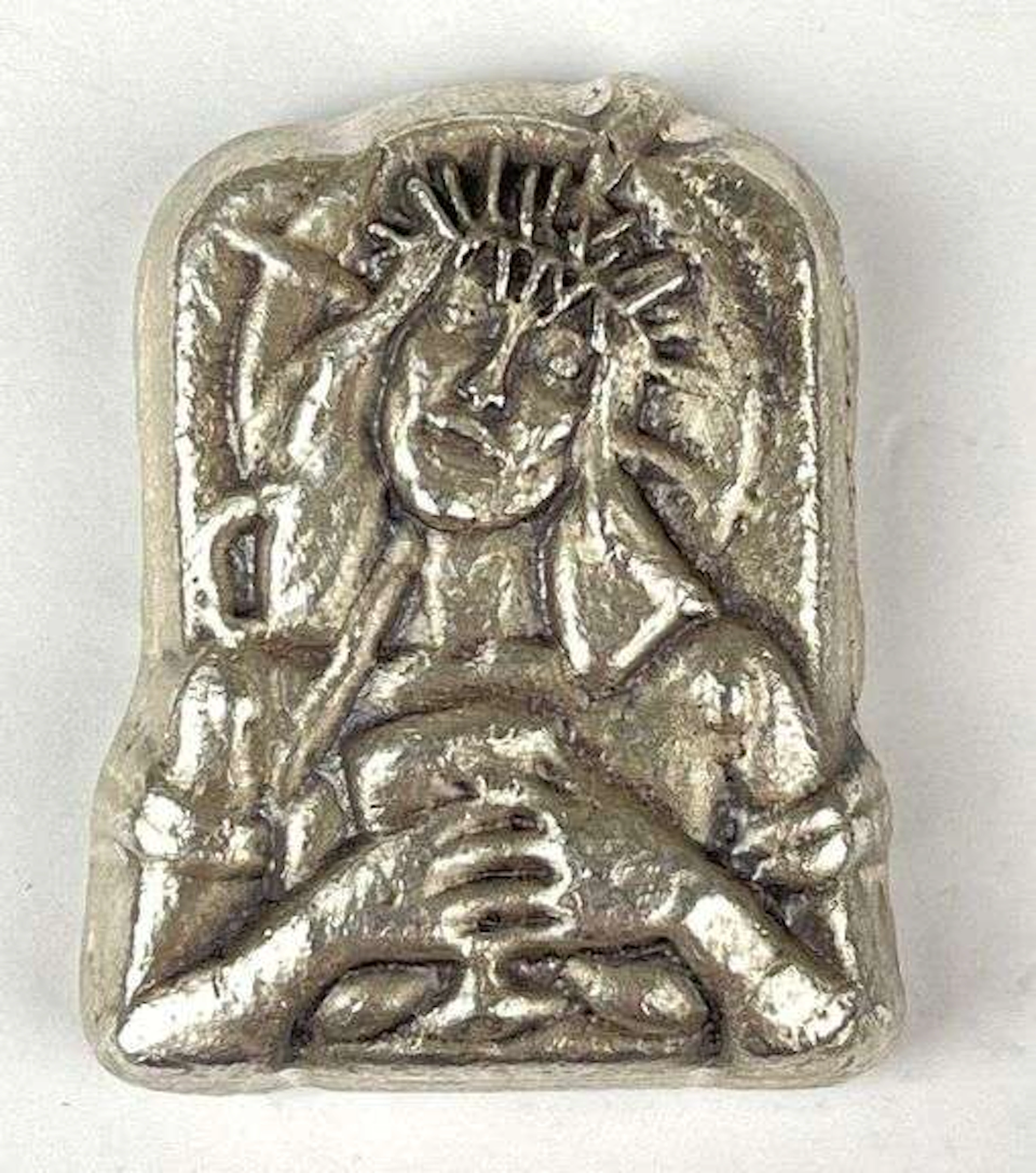 MK Barz Hand Poured Woman and Chalice 2.5 oz .999 Fine Silver Ingot/ Bar