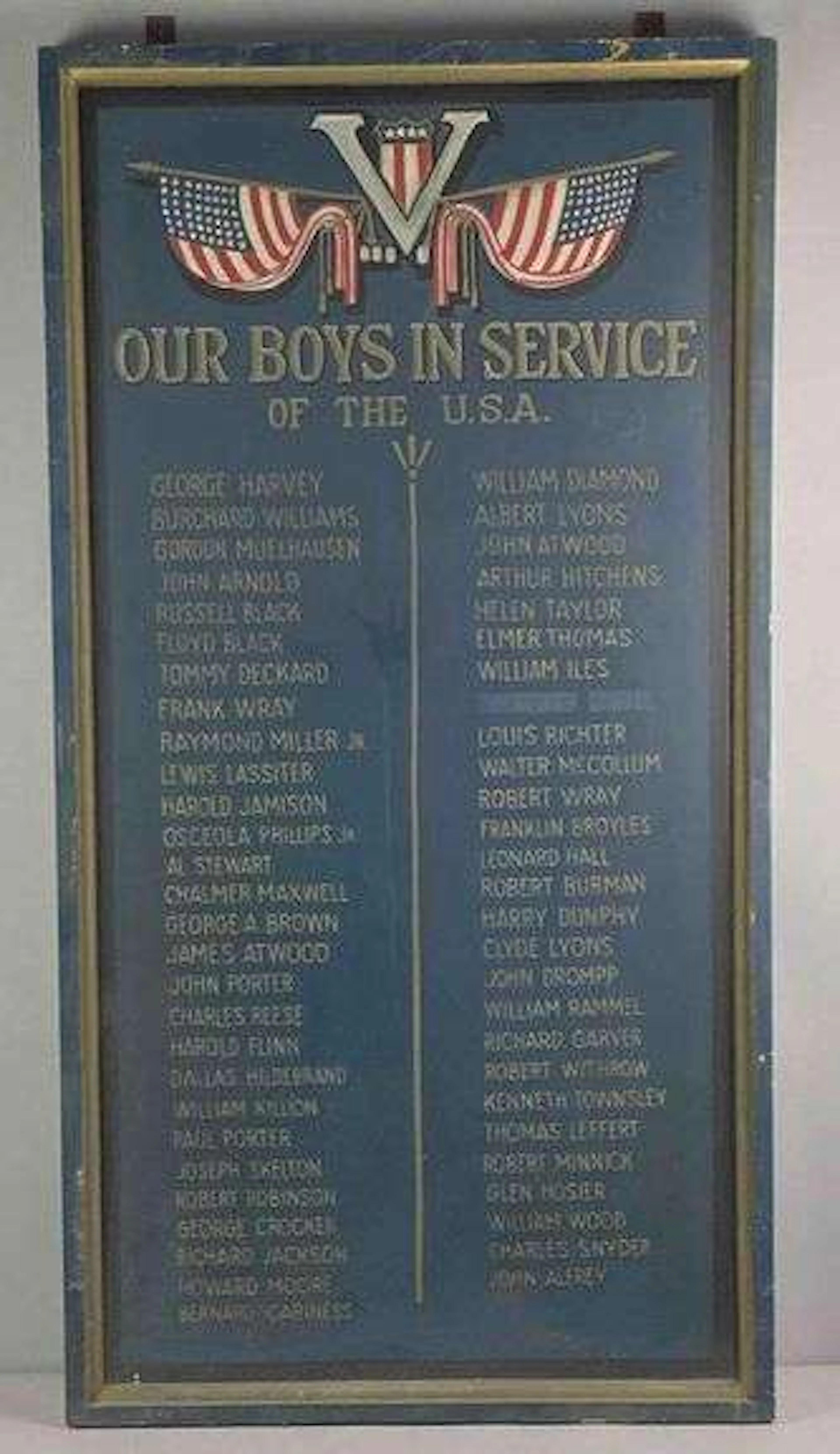 WW2 Era BSA Honor Roll Our Boys In Service Wood Plaque