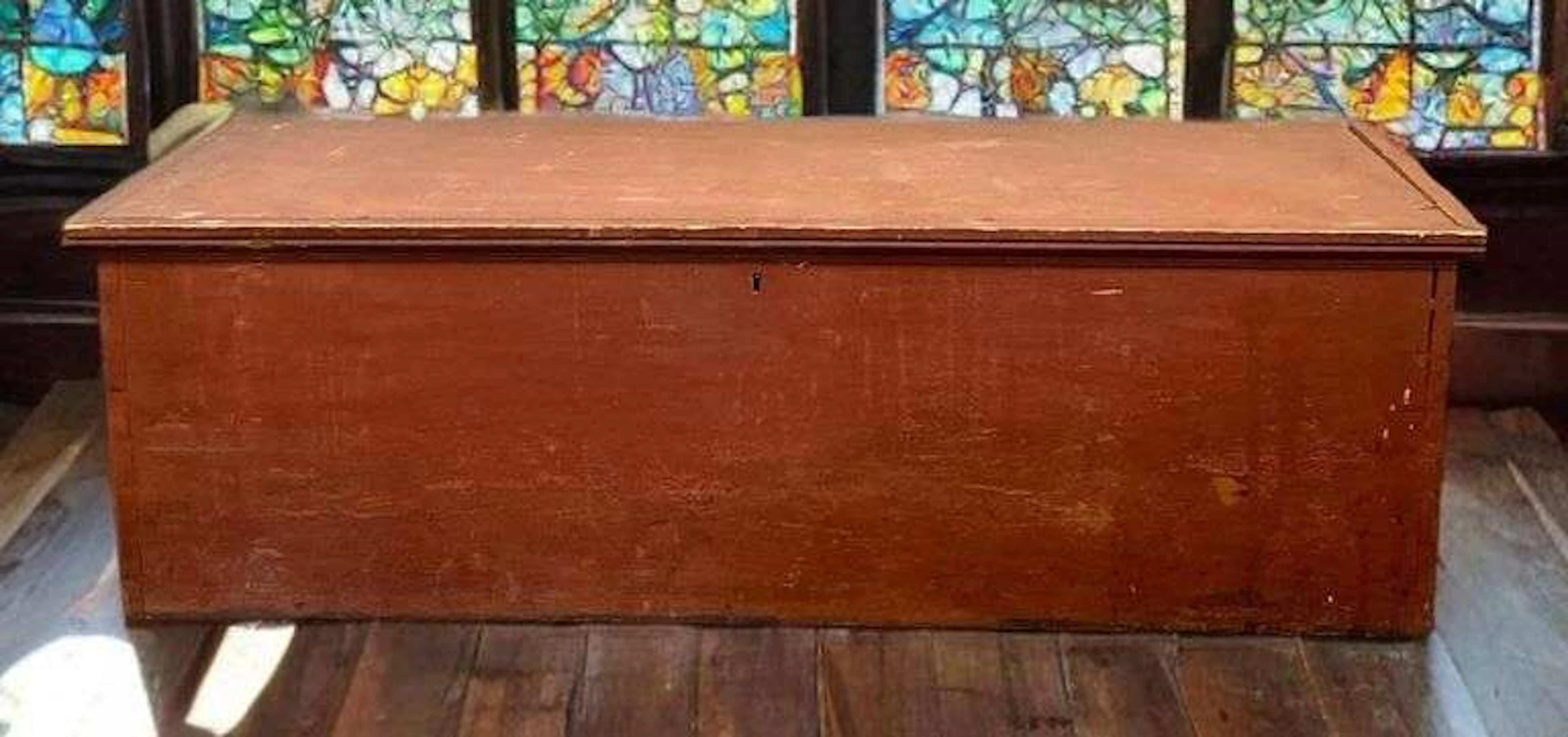 Antique Wood Blanket Chest