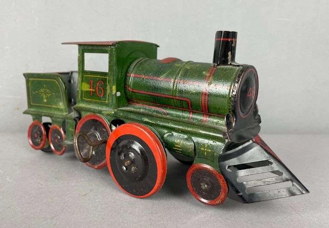 Vintage Ferdinand Strauss Wind-Up Tin Litho Train