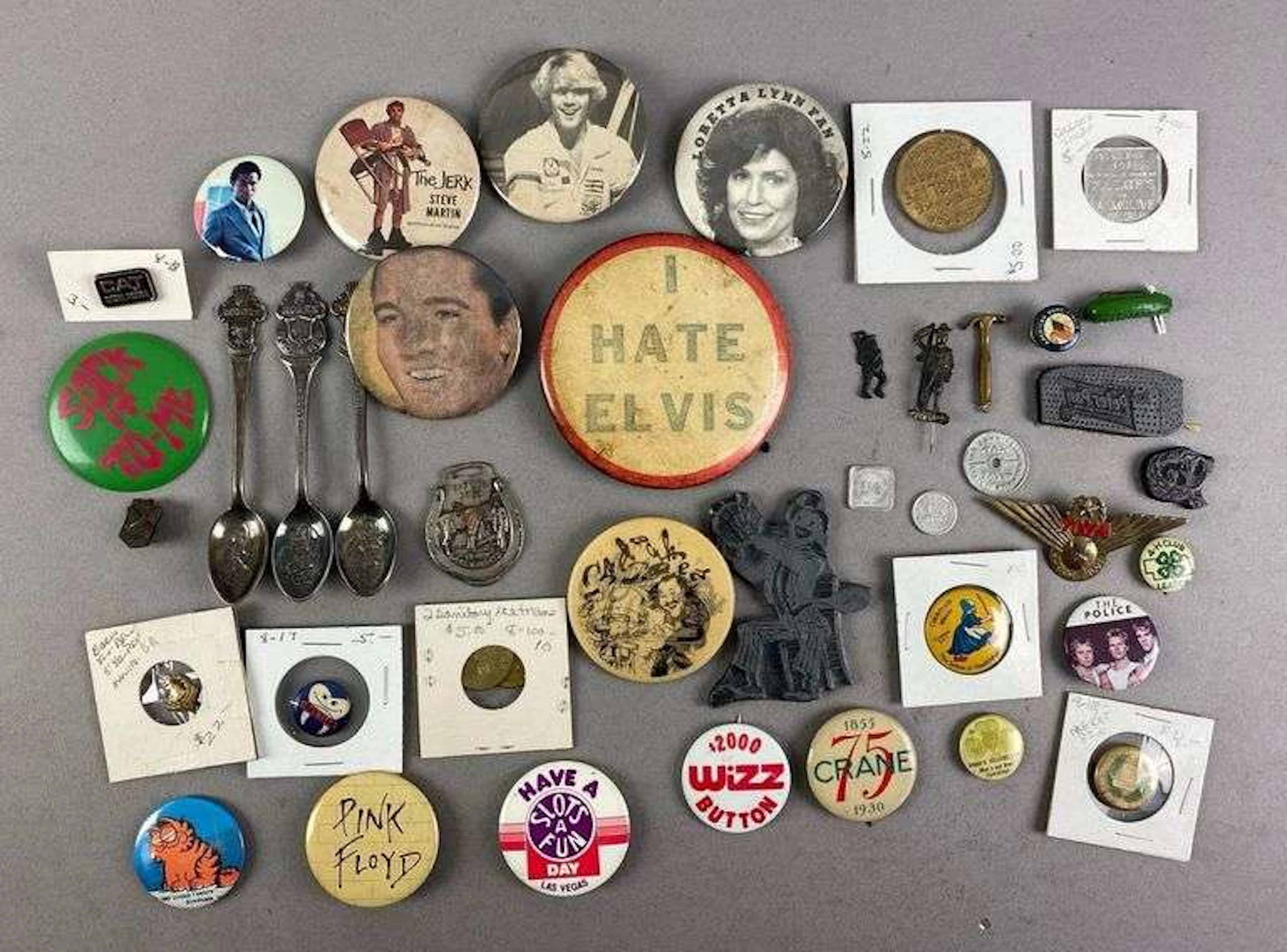 Group of Vintage Buttons and More