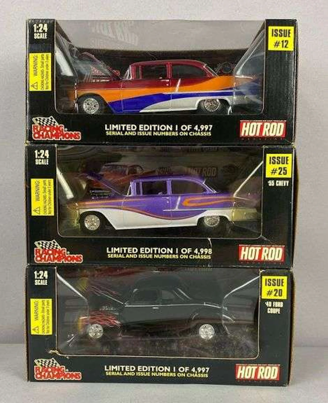 Group of 3 1996 Racing Champions Hot Rod Collection 1/24 Scale Die-Cast
