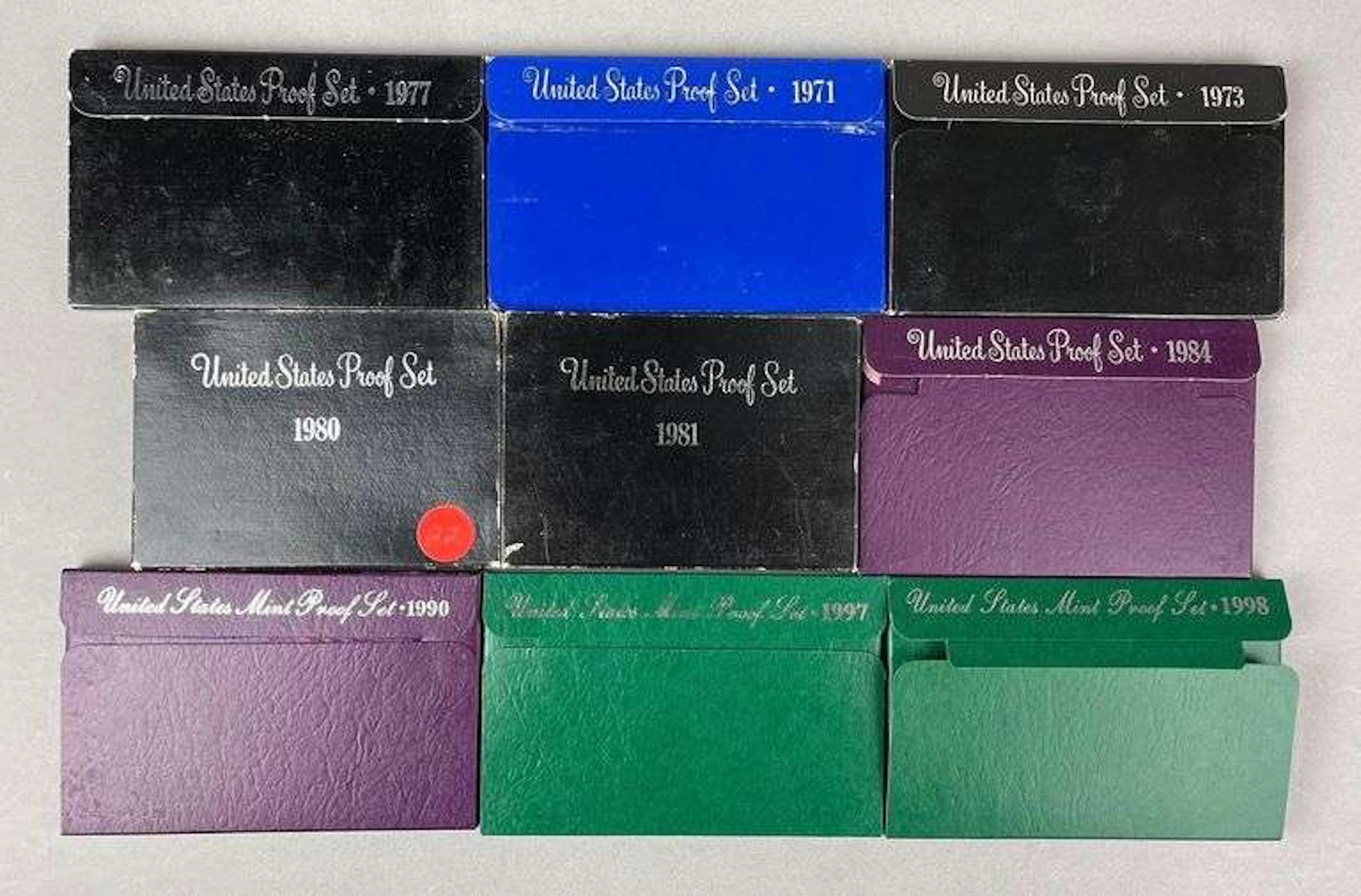 Group of 9 US Mint Coin Proof Sets