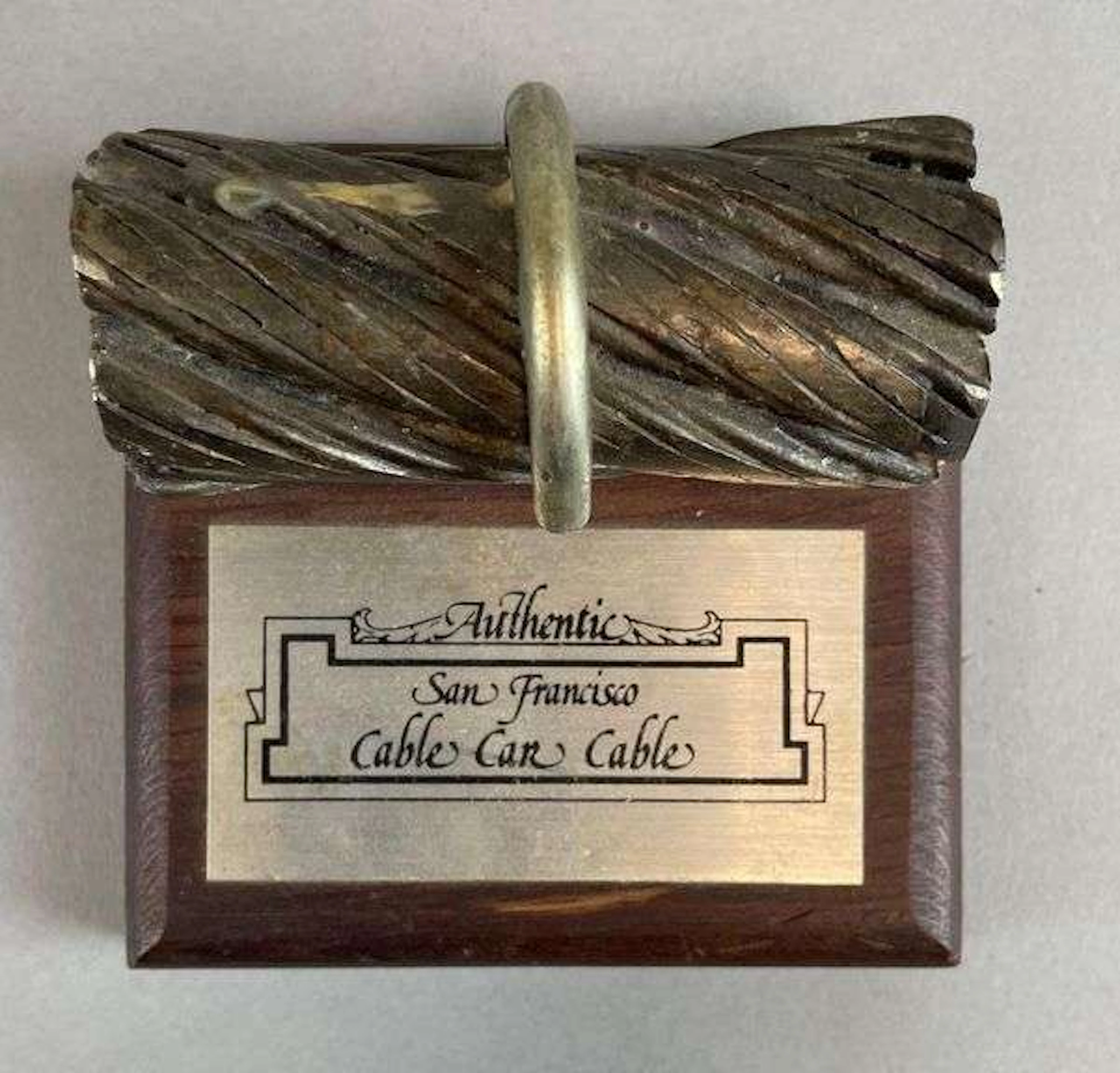 Authentic San Francisco Cable Car Cable Paperweight