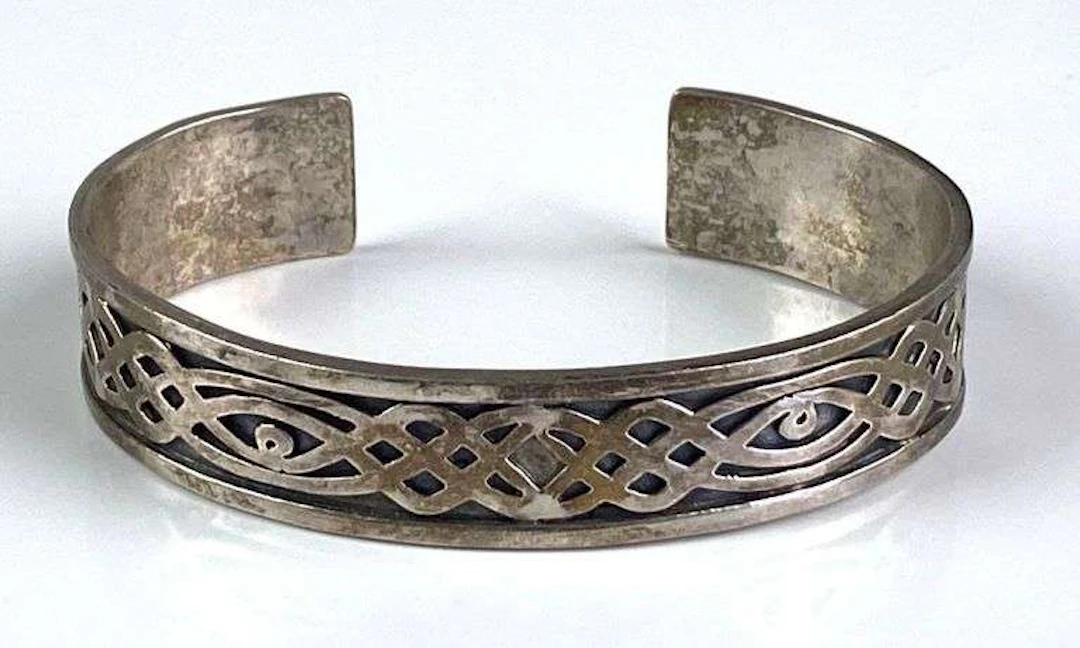 Sterling Silver Celtic Knots Cuff Bracelet