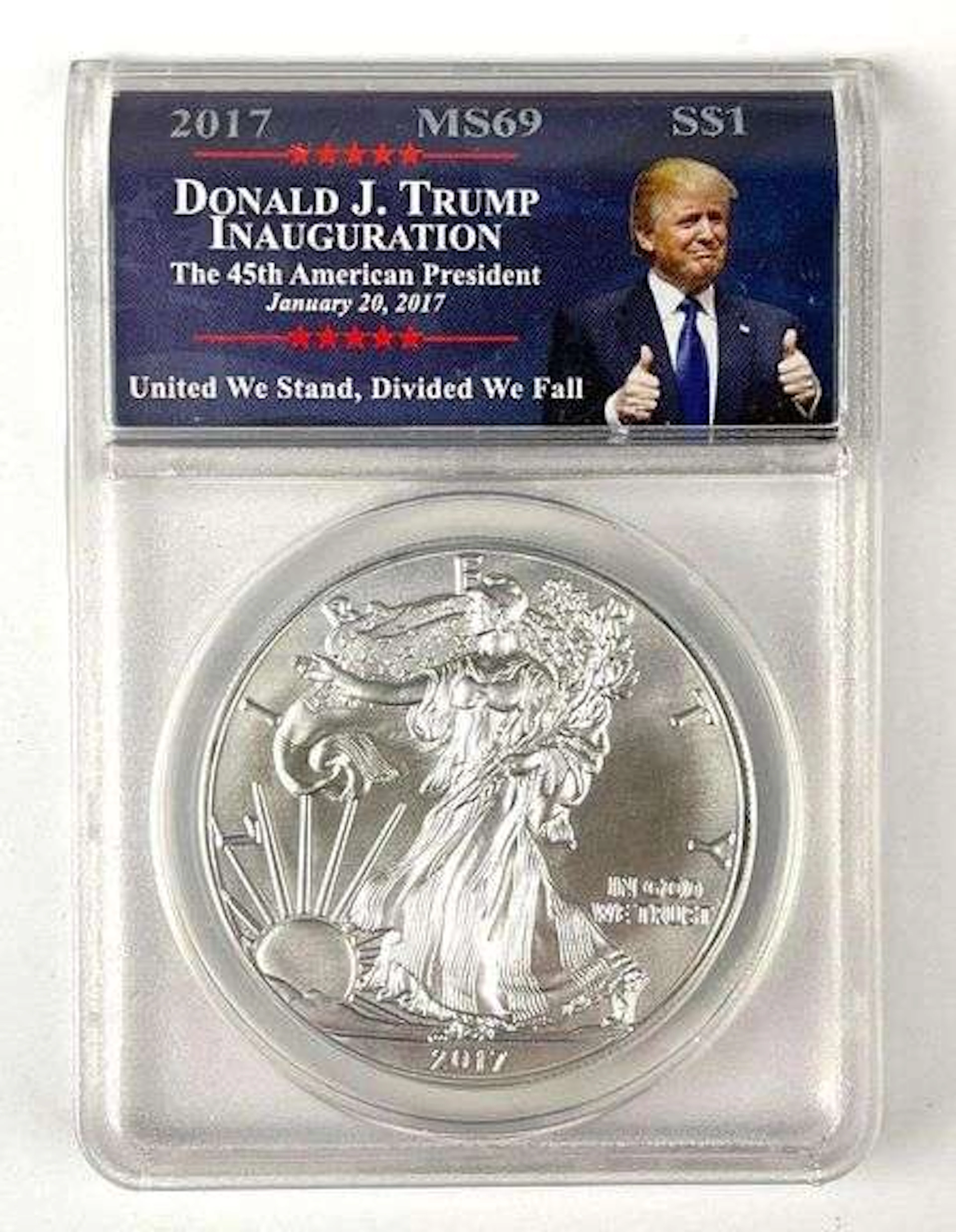 2017 US $1 American Silver Eagle 1 oz Fine Silver Coin ANACS MS69