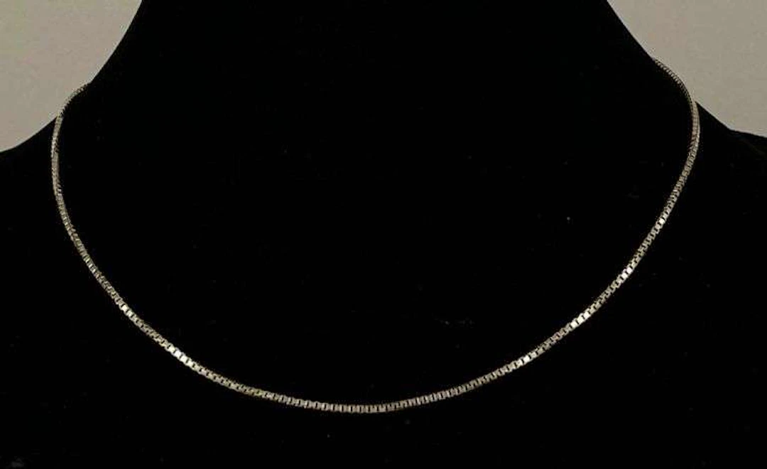 Italian Sterling Silver Box Chain Necklace