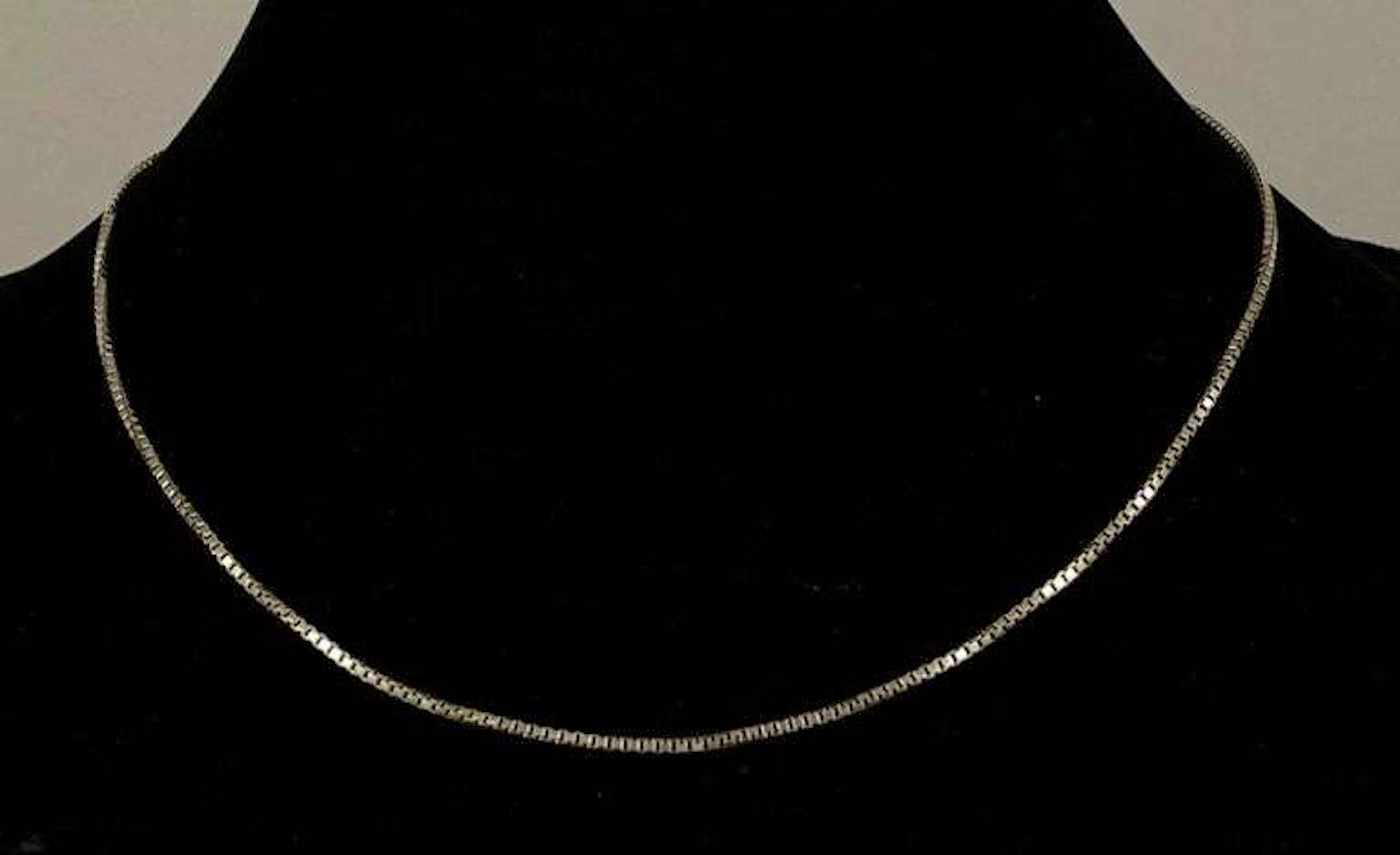 Italian Sterling Silver Box Chain Necklace