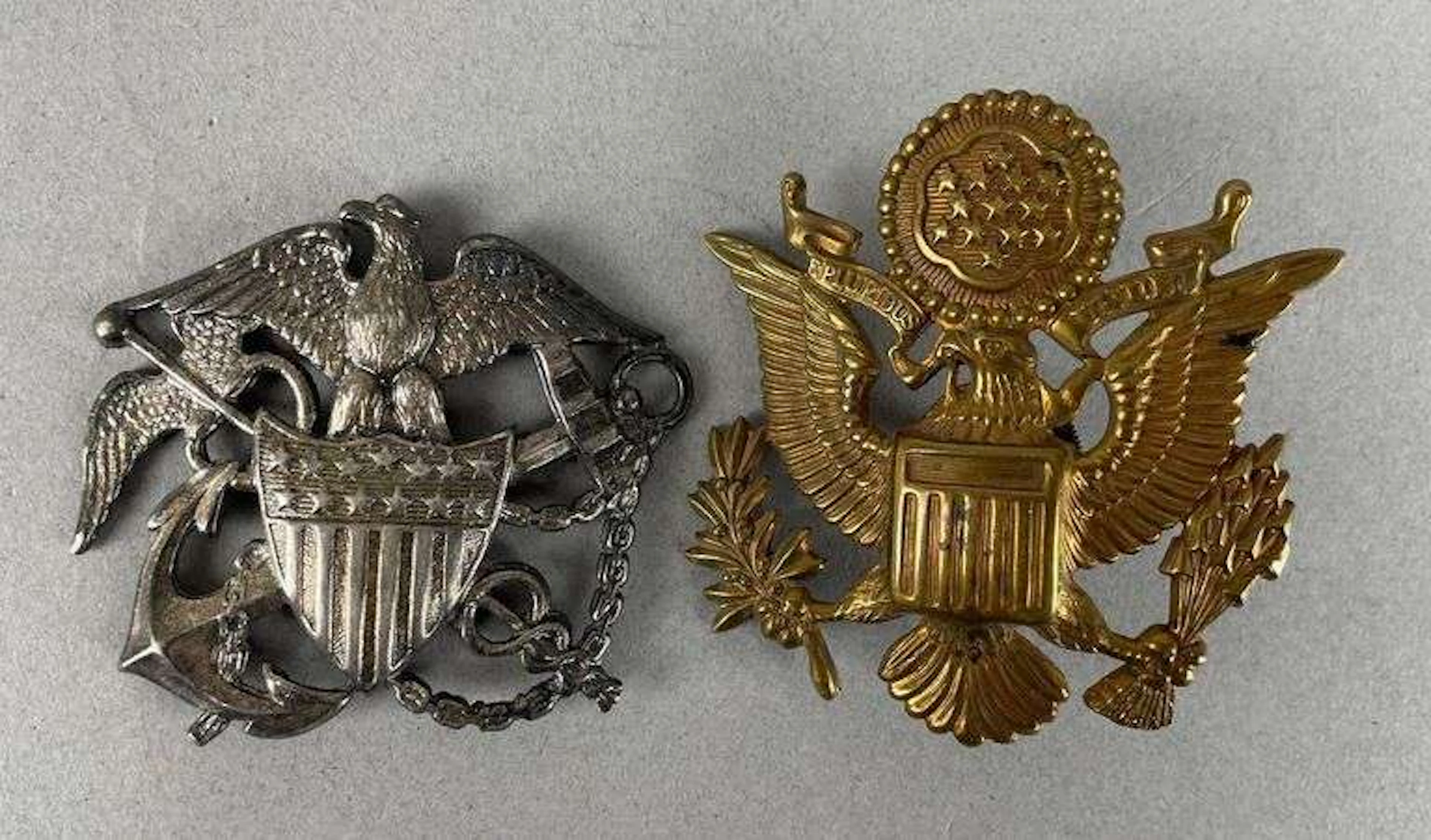 WW2 U.S. Officers Badge and Sterling Silver Public Health Badge