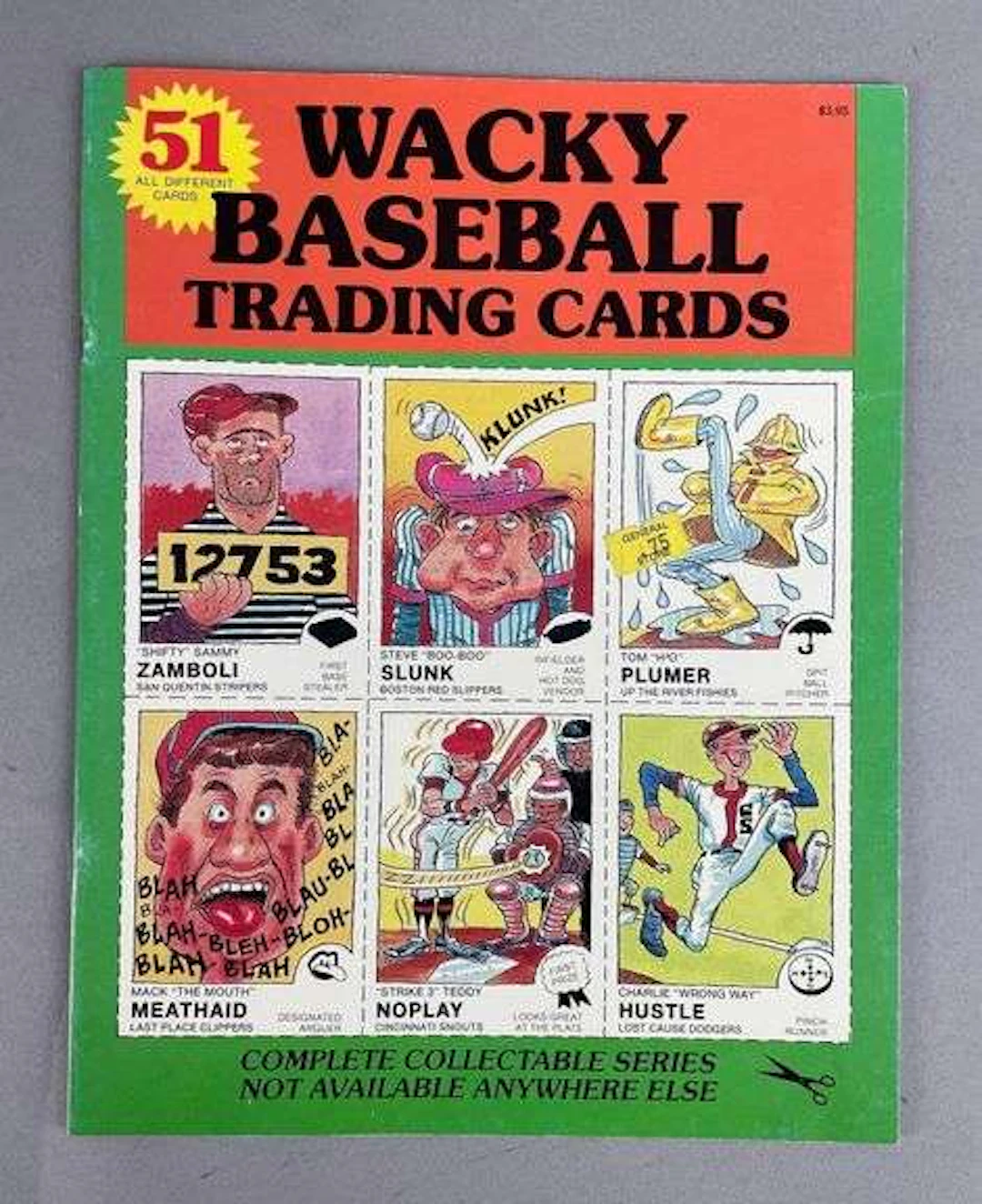 1988 KidsBooks Waxky Baseball Trading Cards Book