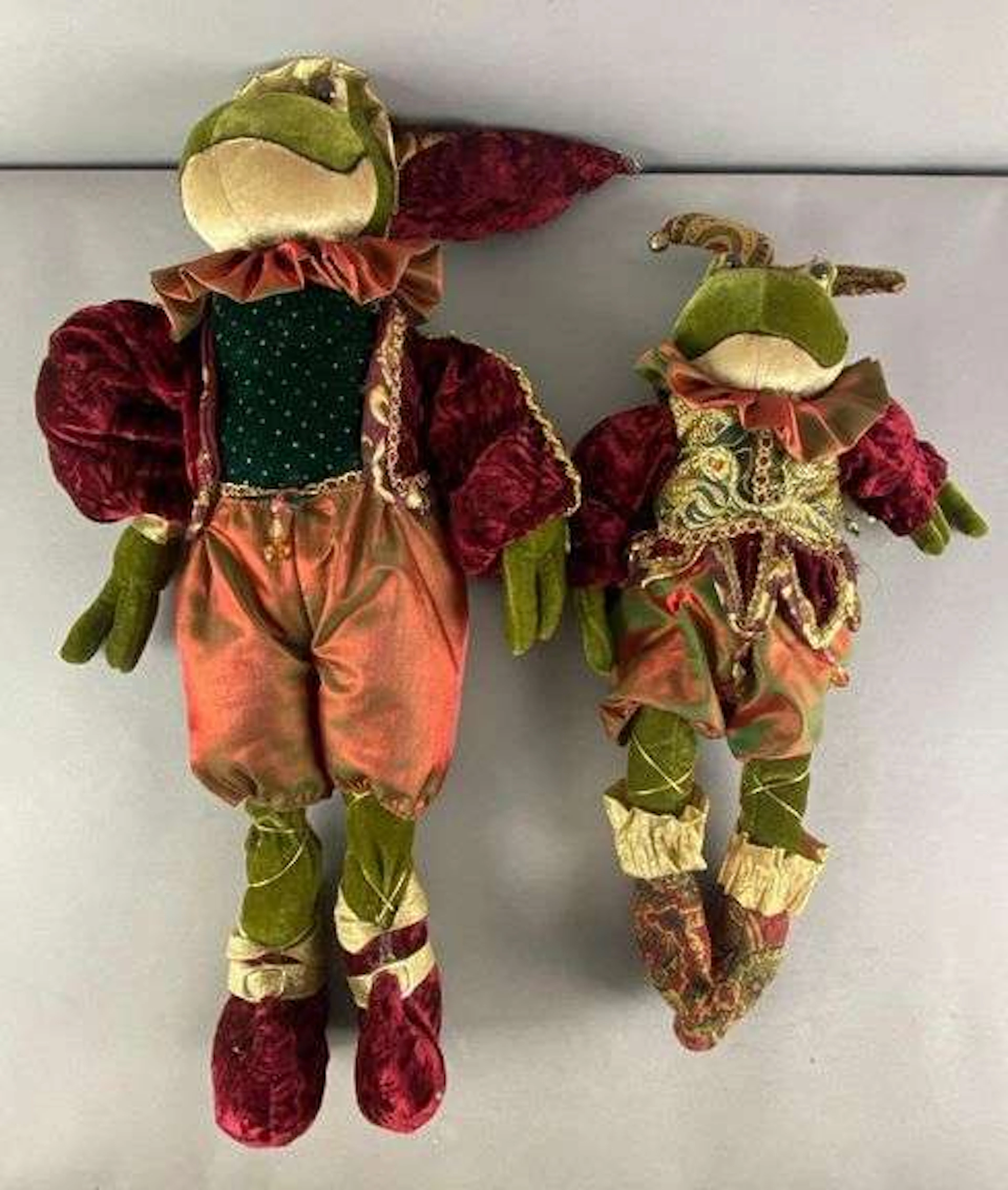 Group of 2 Frog Jester Plush Toys