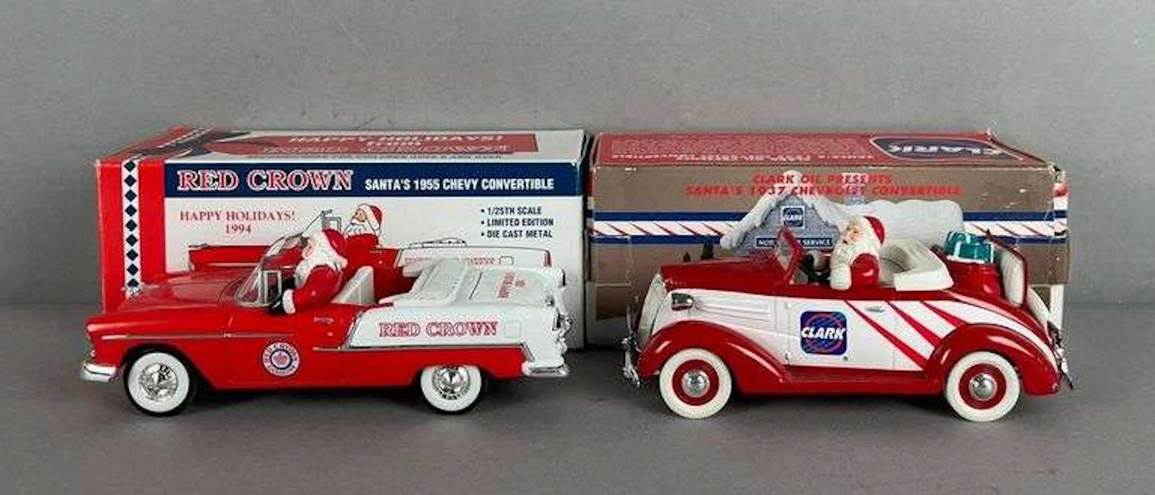Group of 2 LE Liberty Classics Santa Claus Die-Cast Cars