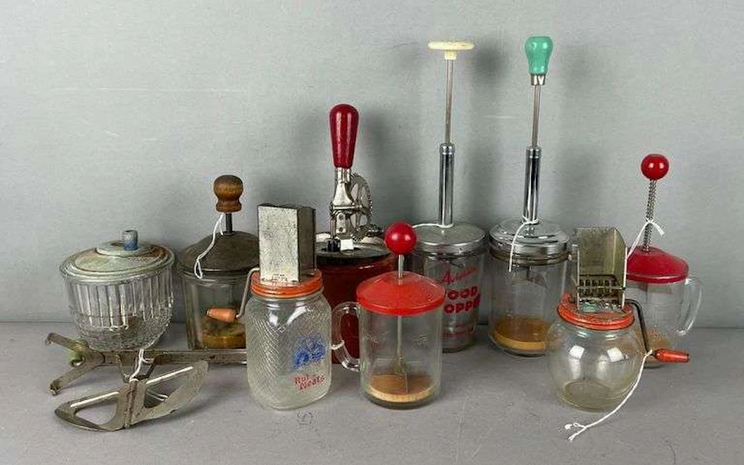 Group of Vintage Automatic Kitchen Choppers and Grinders