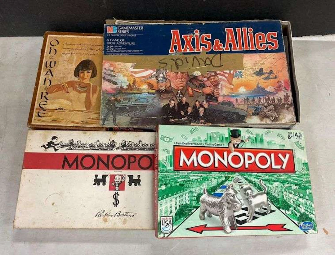 Group of 4 Vintage Monopoly Board Games and More