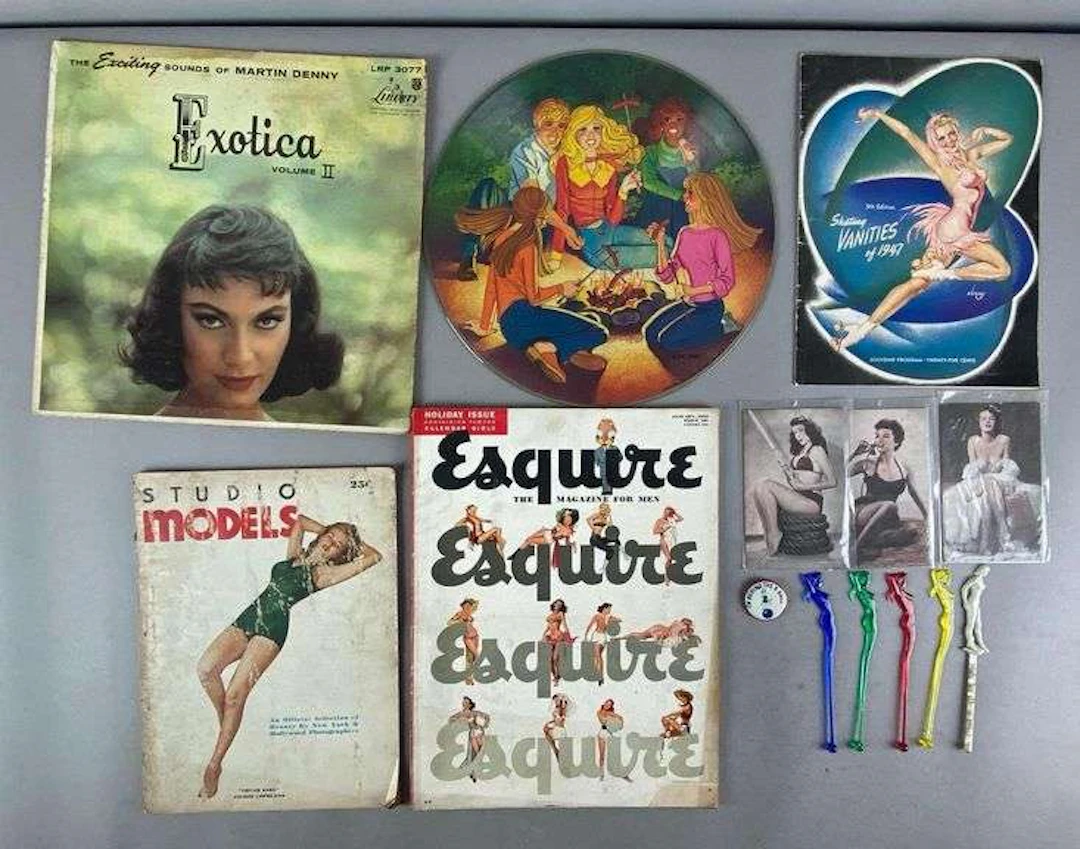 Group of Risque Pin-Up Ephemera and More