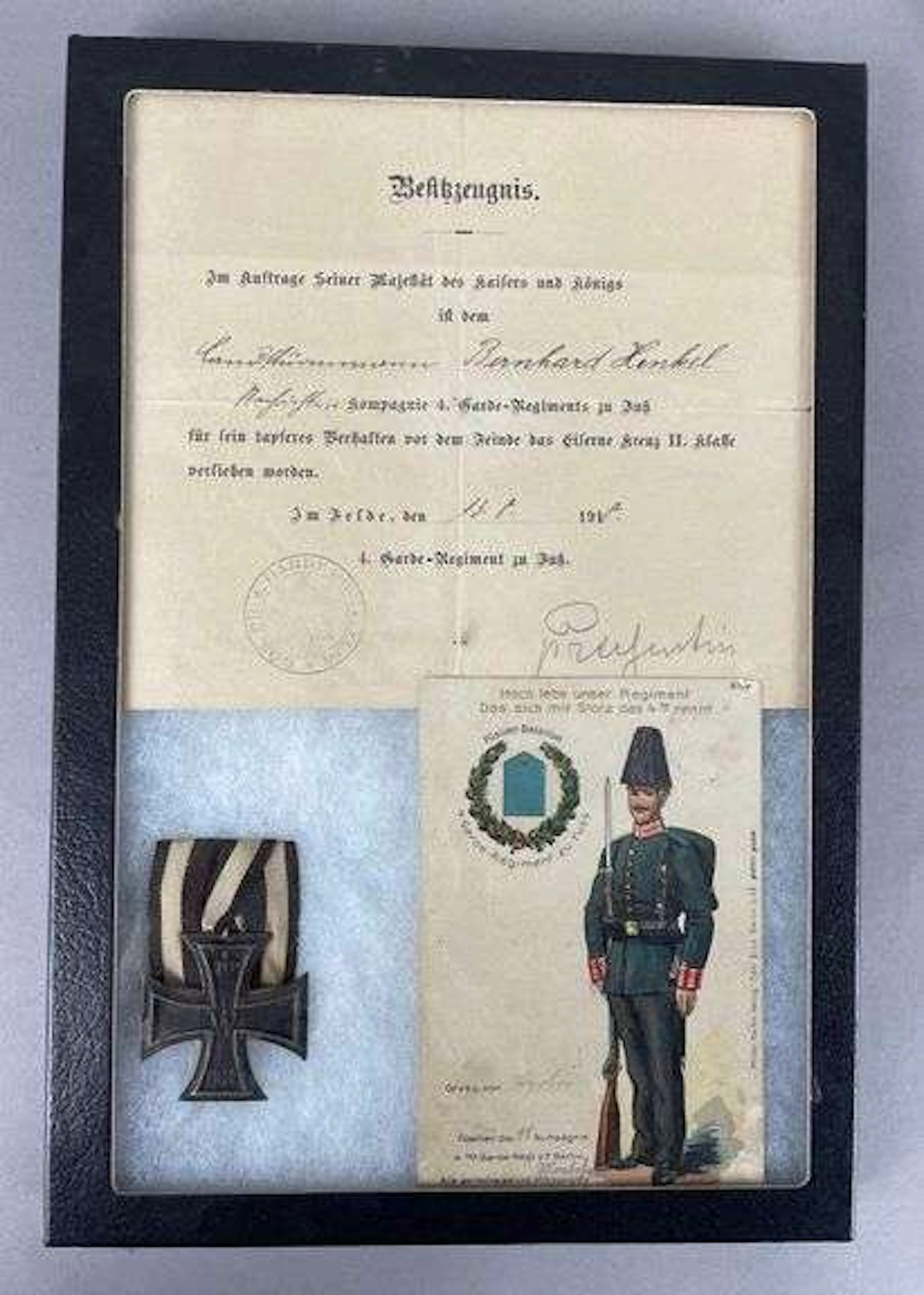 WW1 German Iron Cross 2nd Class Medal with Document