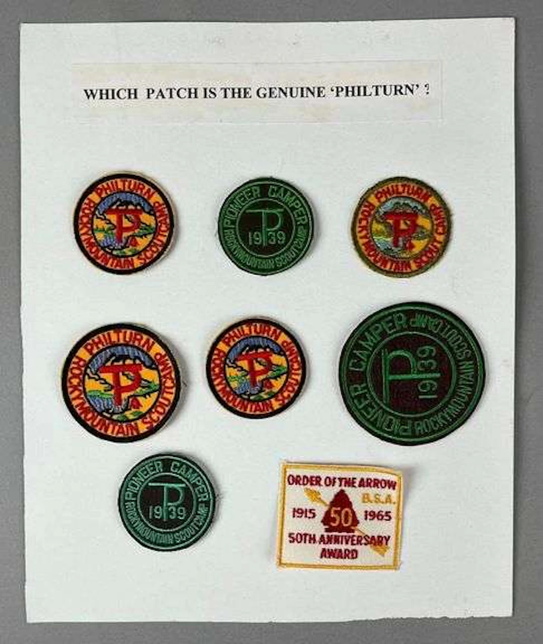Group of 8 Boy Scouts of America Philturn Patches