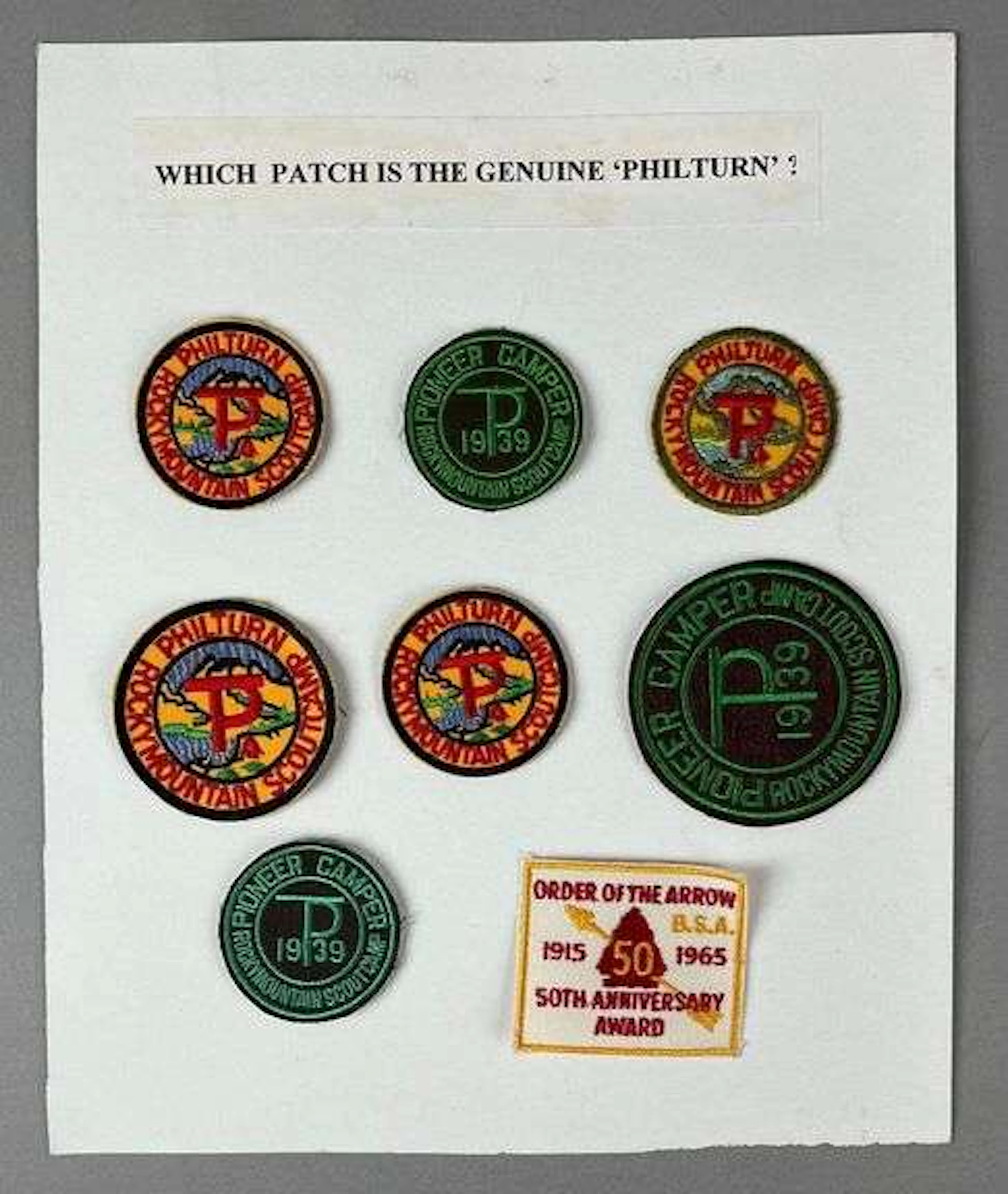 Group of 8 Boy Scouts of America Philturn Patches