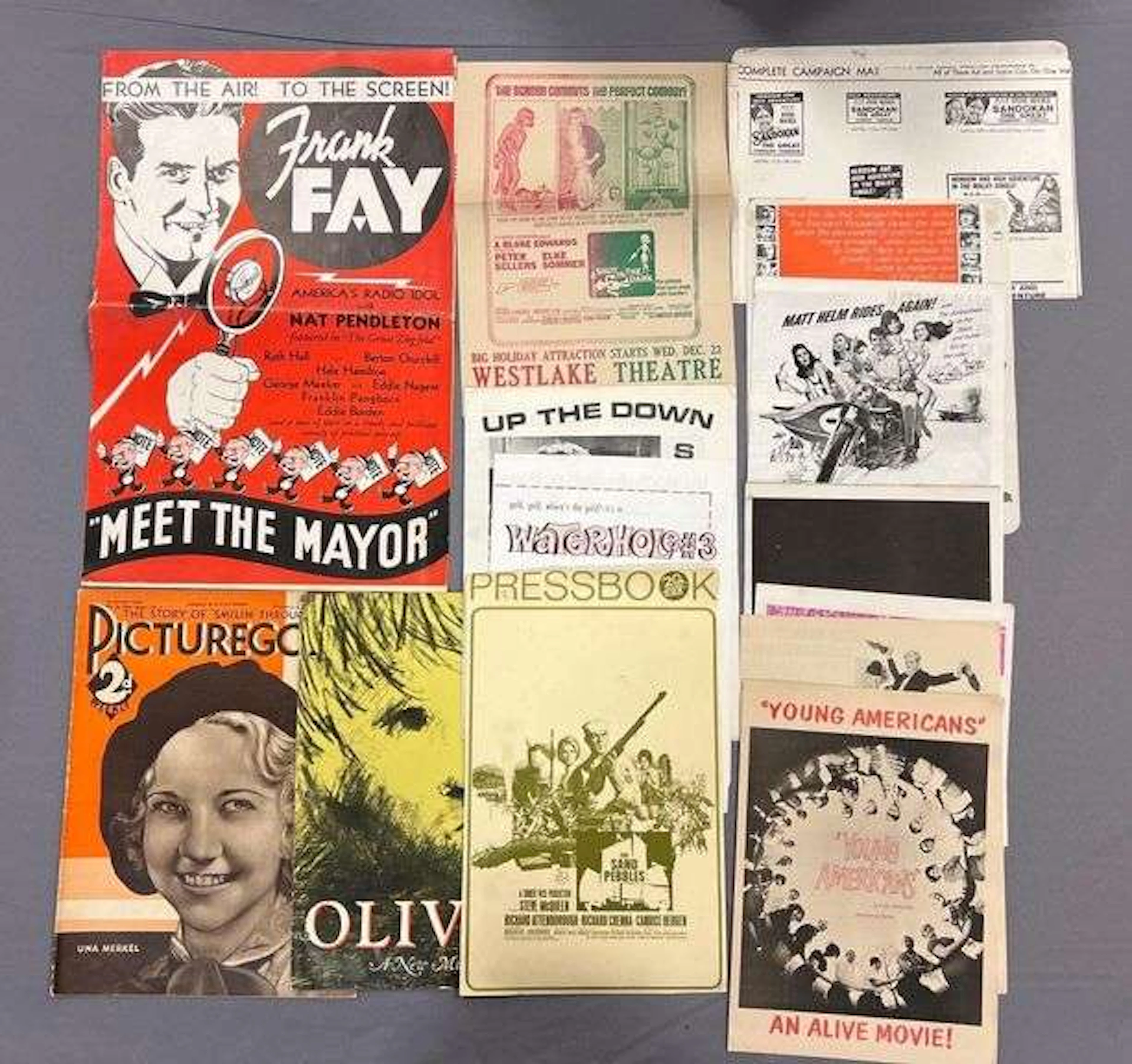 Group of Movie advertisement, press, books, and more
