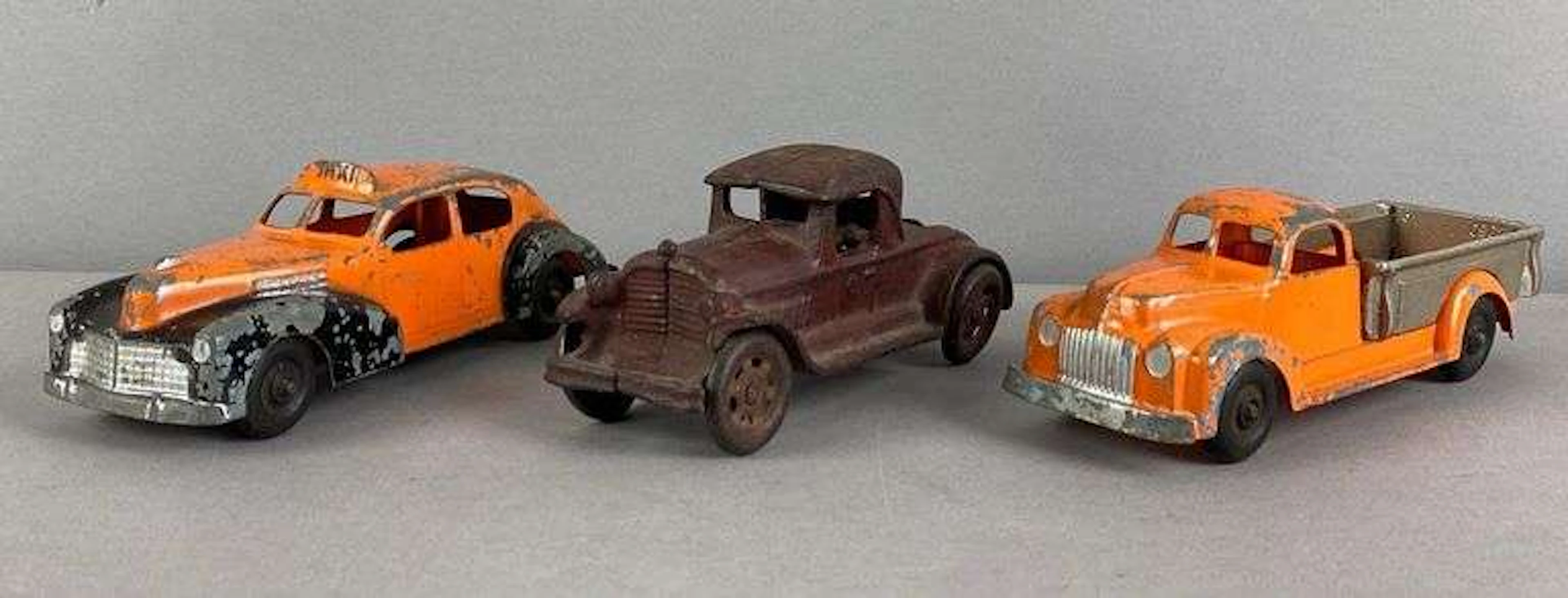 Group of 3 Cast Iron Toy Vehicles