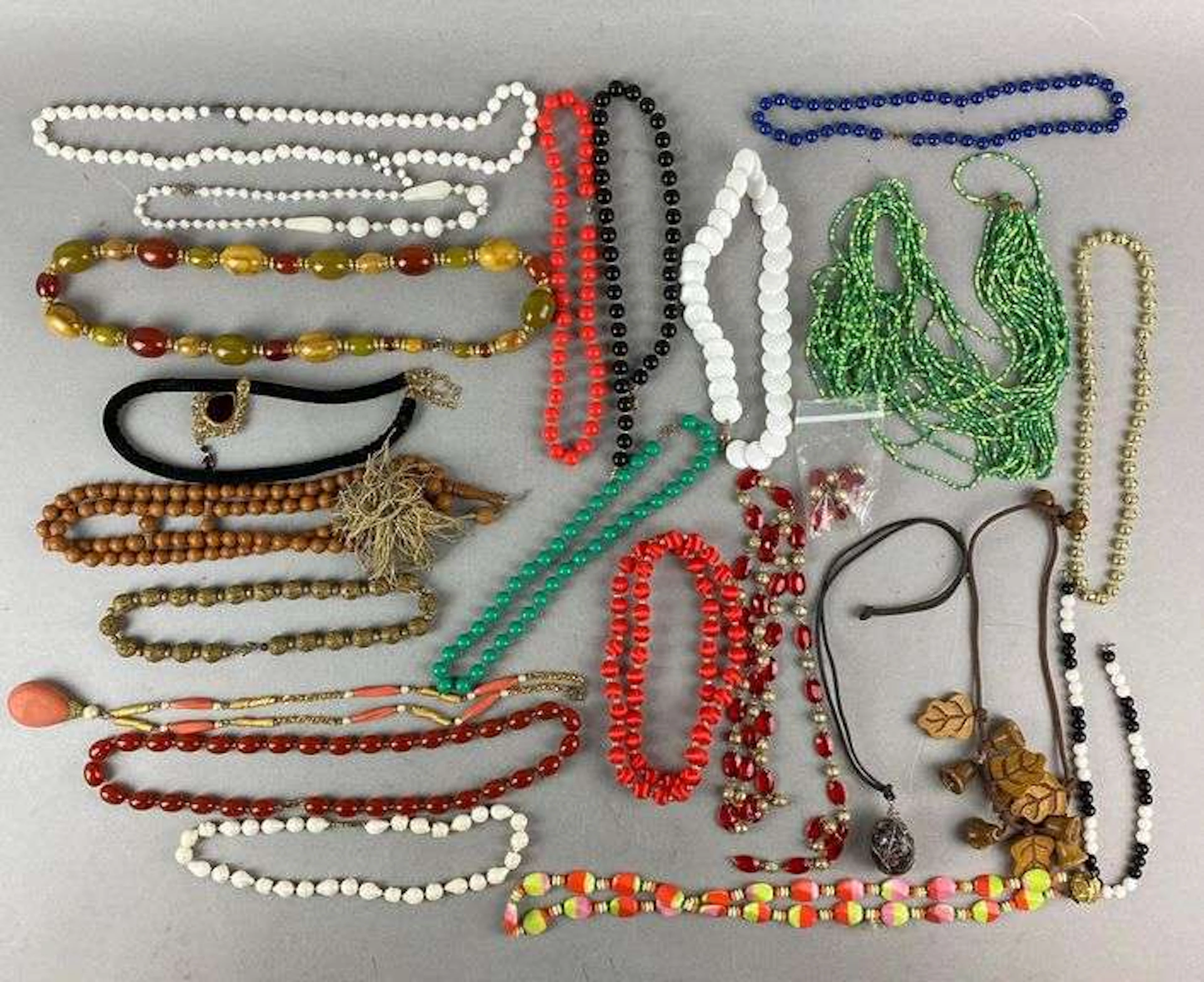 Group of Assorted Costume Jewelry Necklaces and More