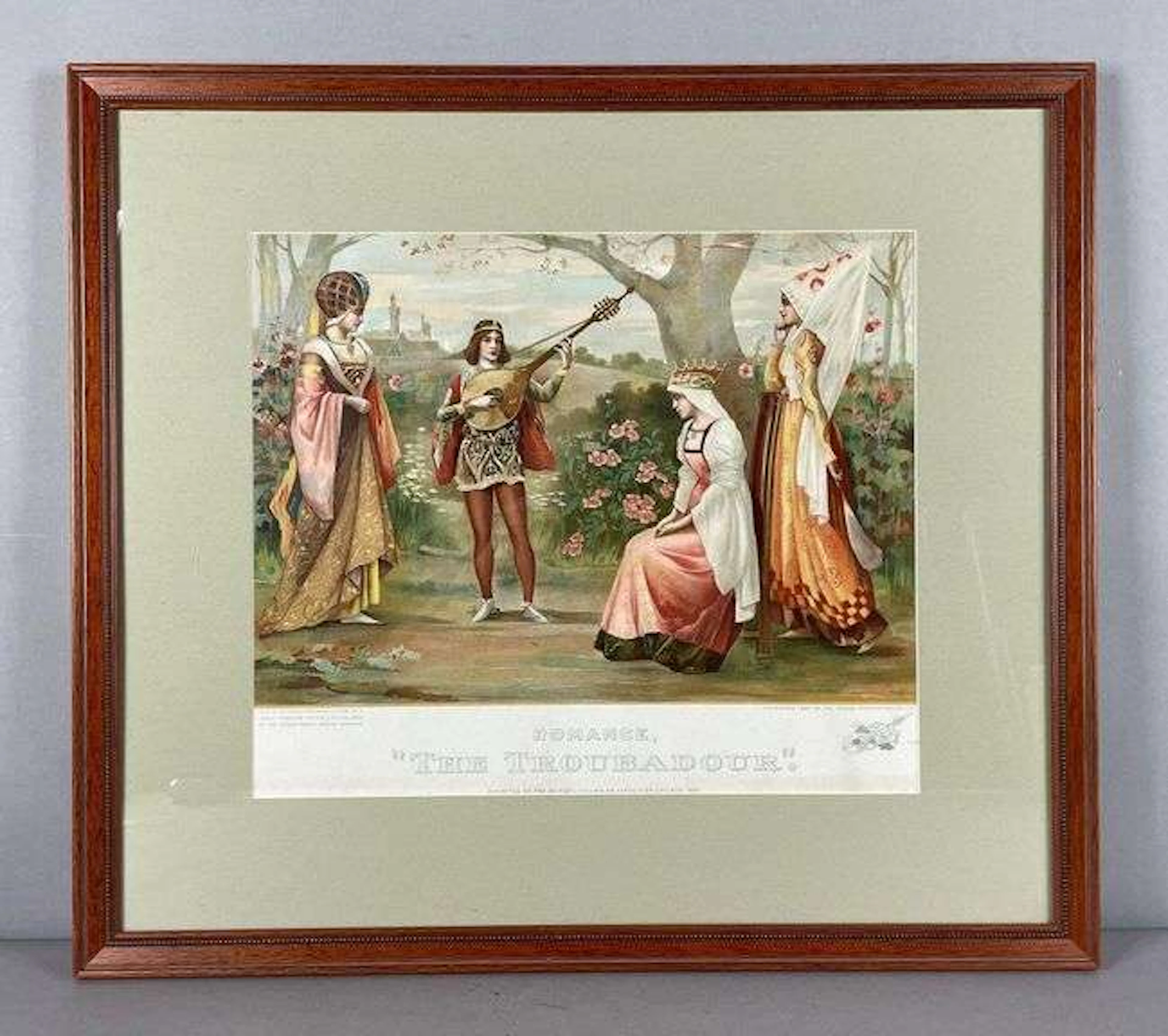 1893 Singer Co. Romance, The Troubadour Lithograph