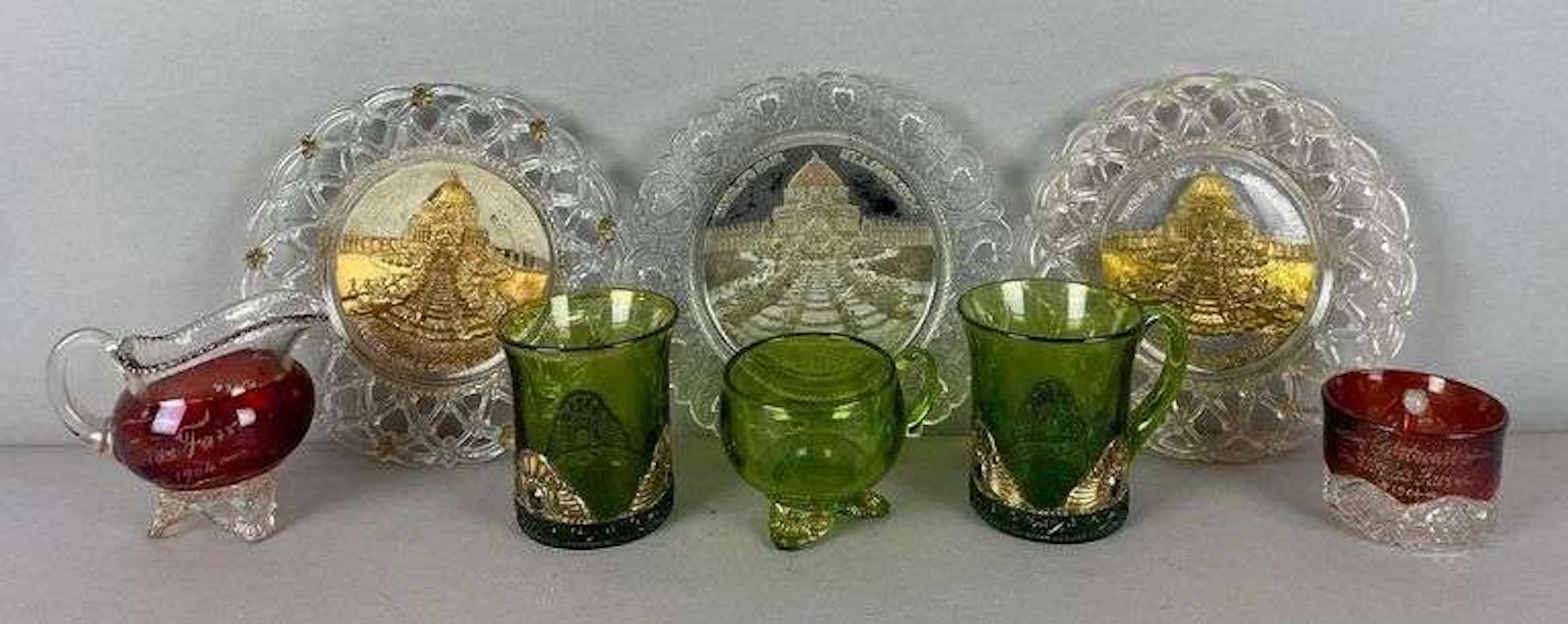 Group of 1904 St. Louis Exposition Glass Items