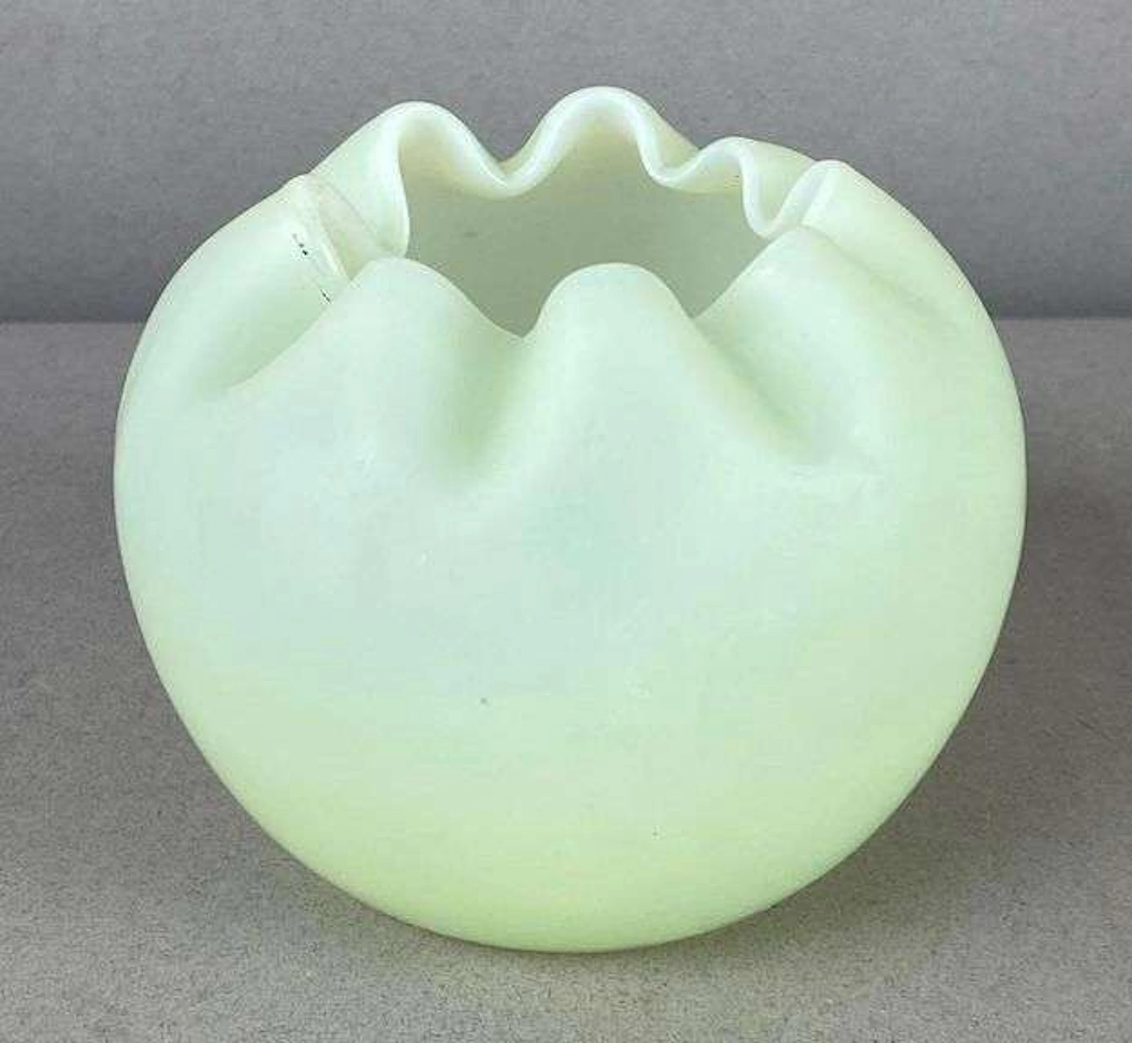 Antique Victorian Cased Satin Glass Rose Bowl