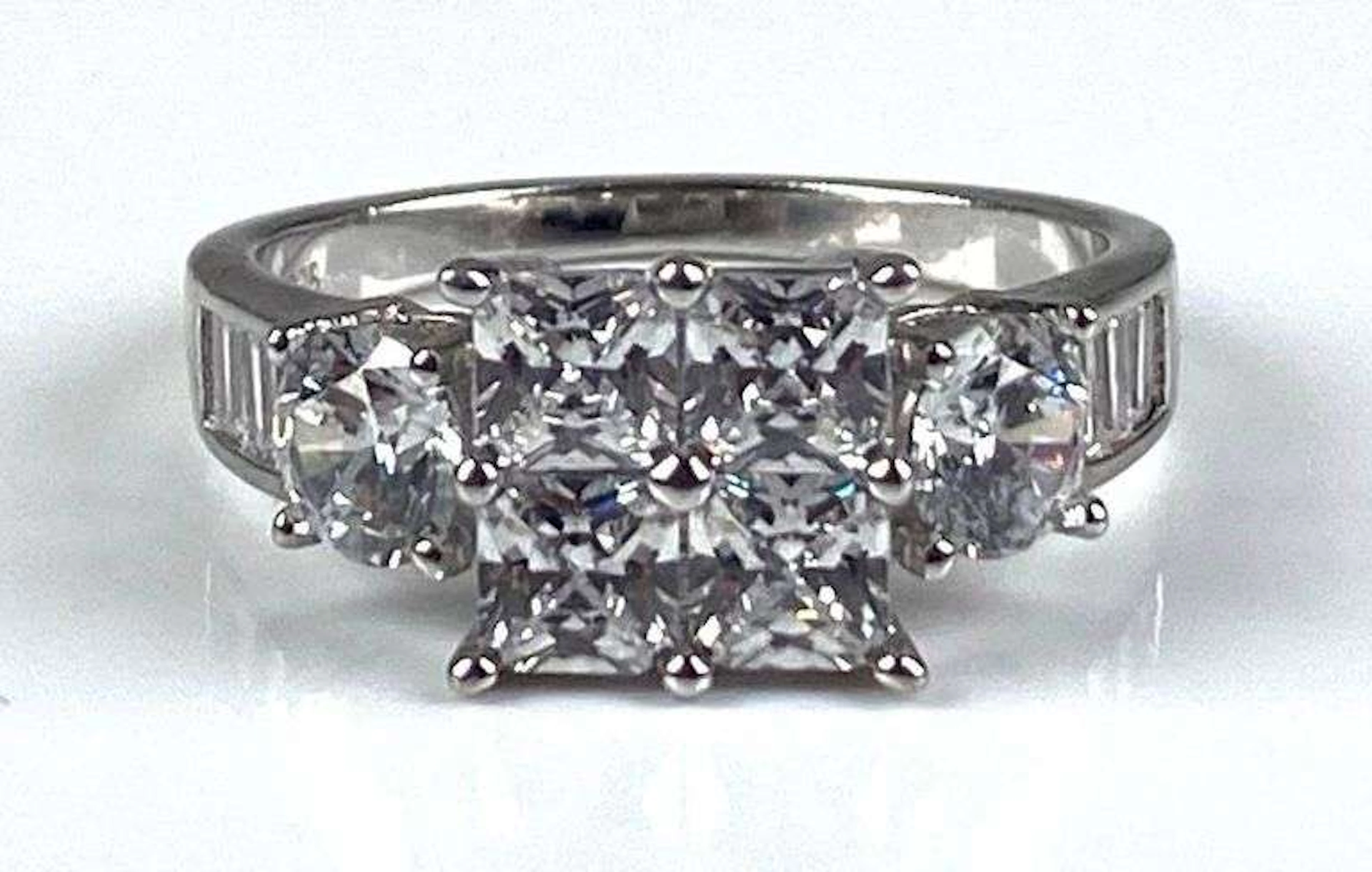 Sterling Silver Rhinestone Ring