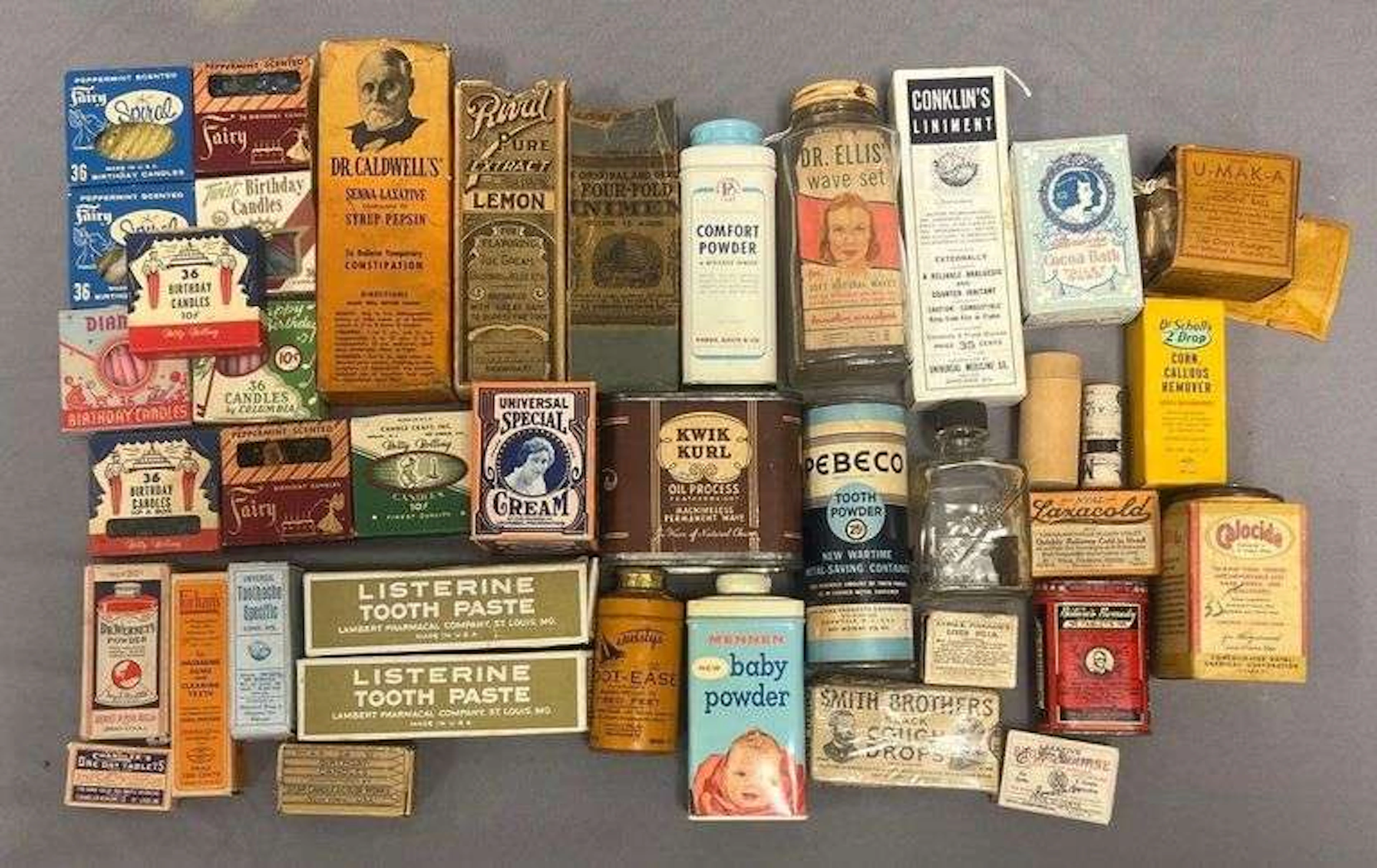 Group of Vintage Advertising Medicines and More