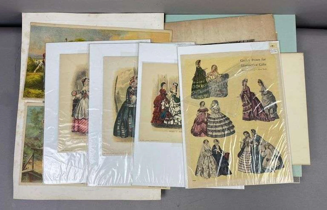 Group of Assorted Antique Currier and Ives Lithograph Prints and More