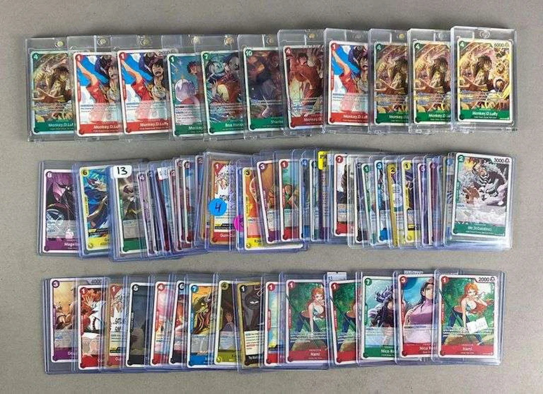 Group of One Piece Trading Cards