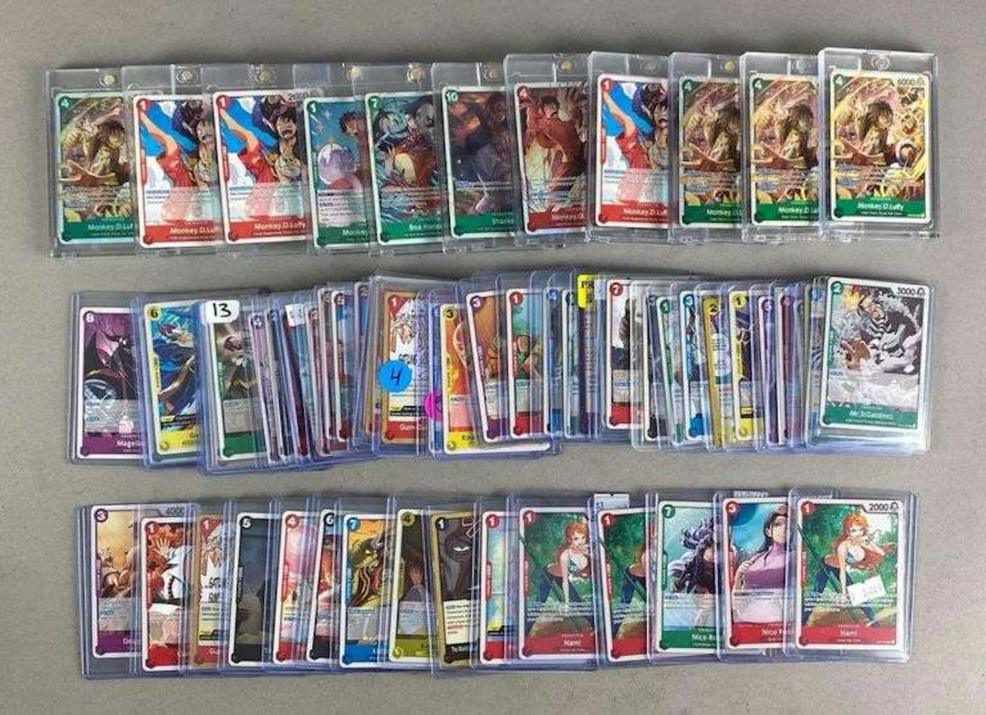 Group of One Piece Trading Cards