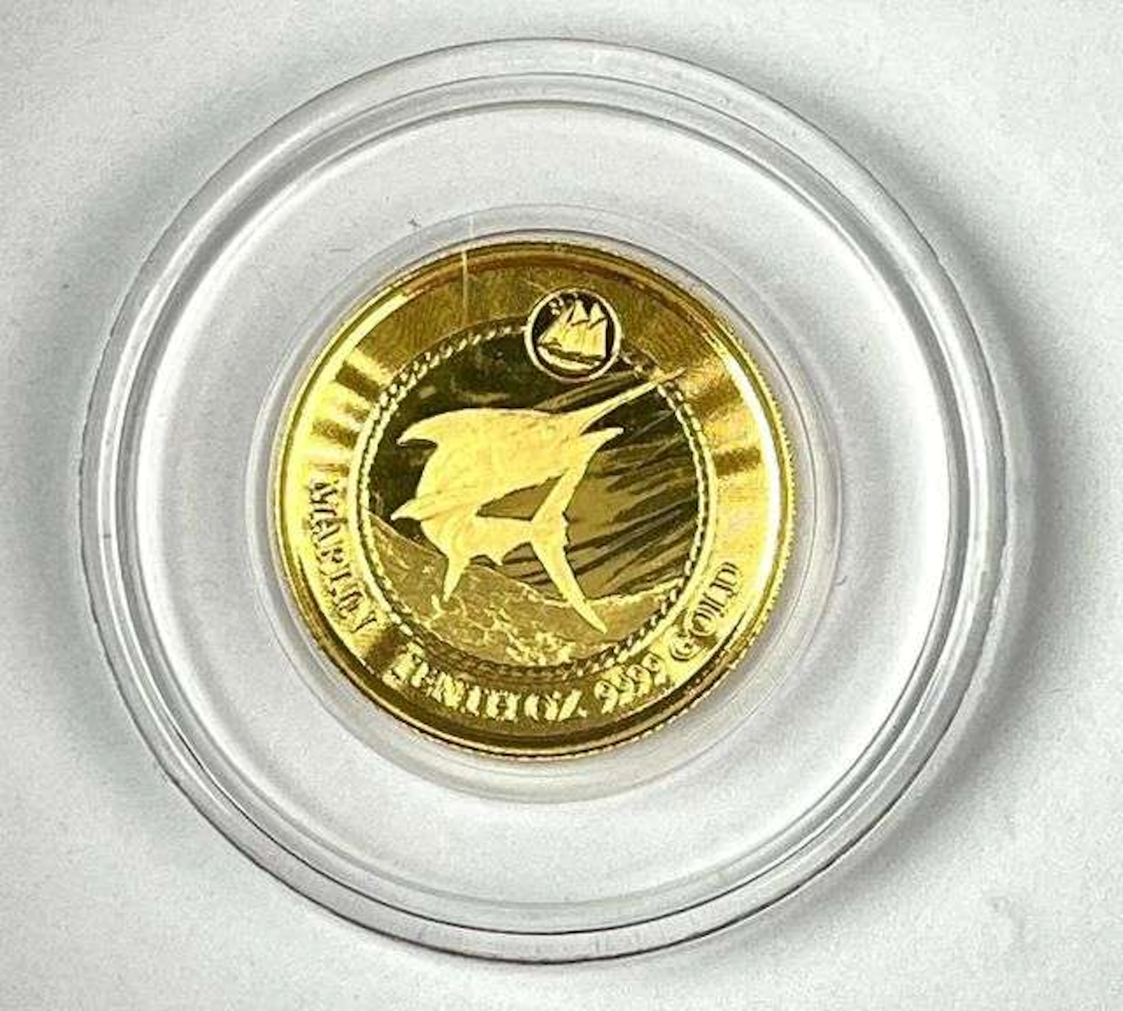 2023 Cayman Island $2 Marlin with Ship Privy 1/10 oz 9999 Gold Coin