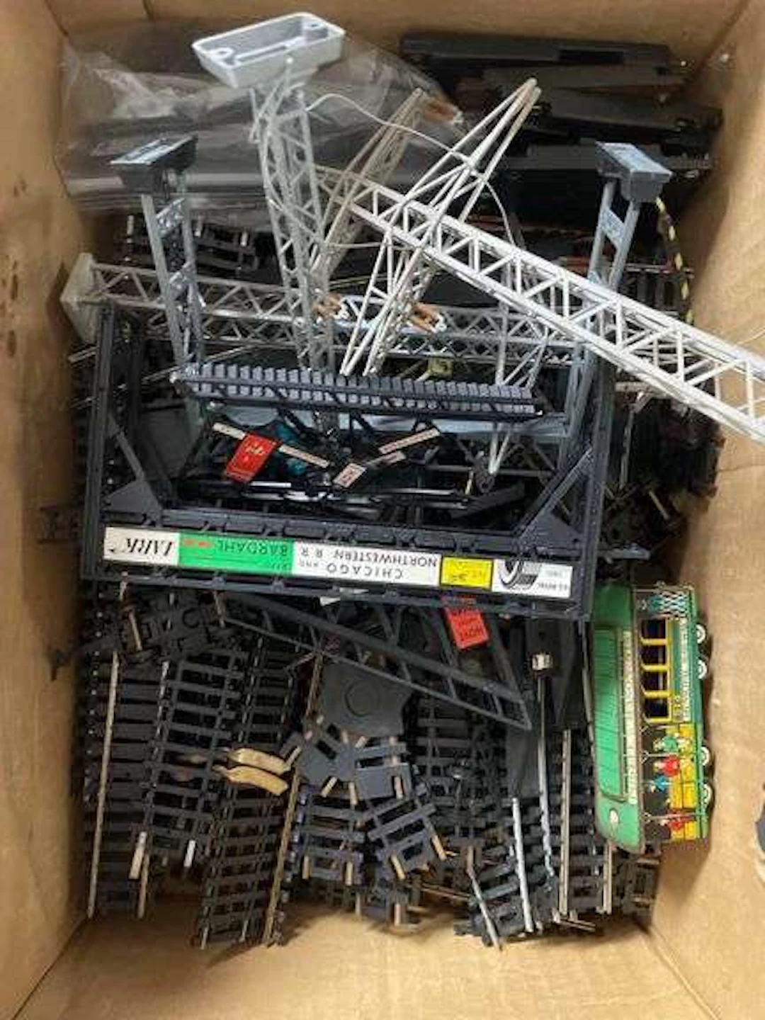 Group of HO Scale Train Cars and More
