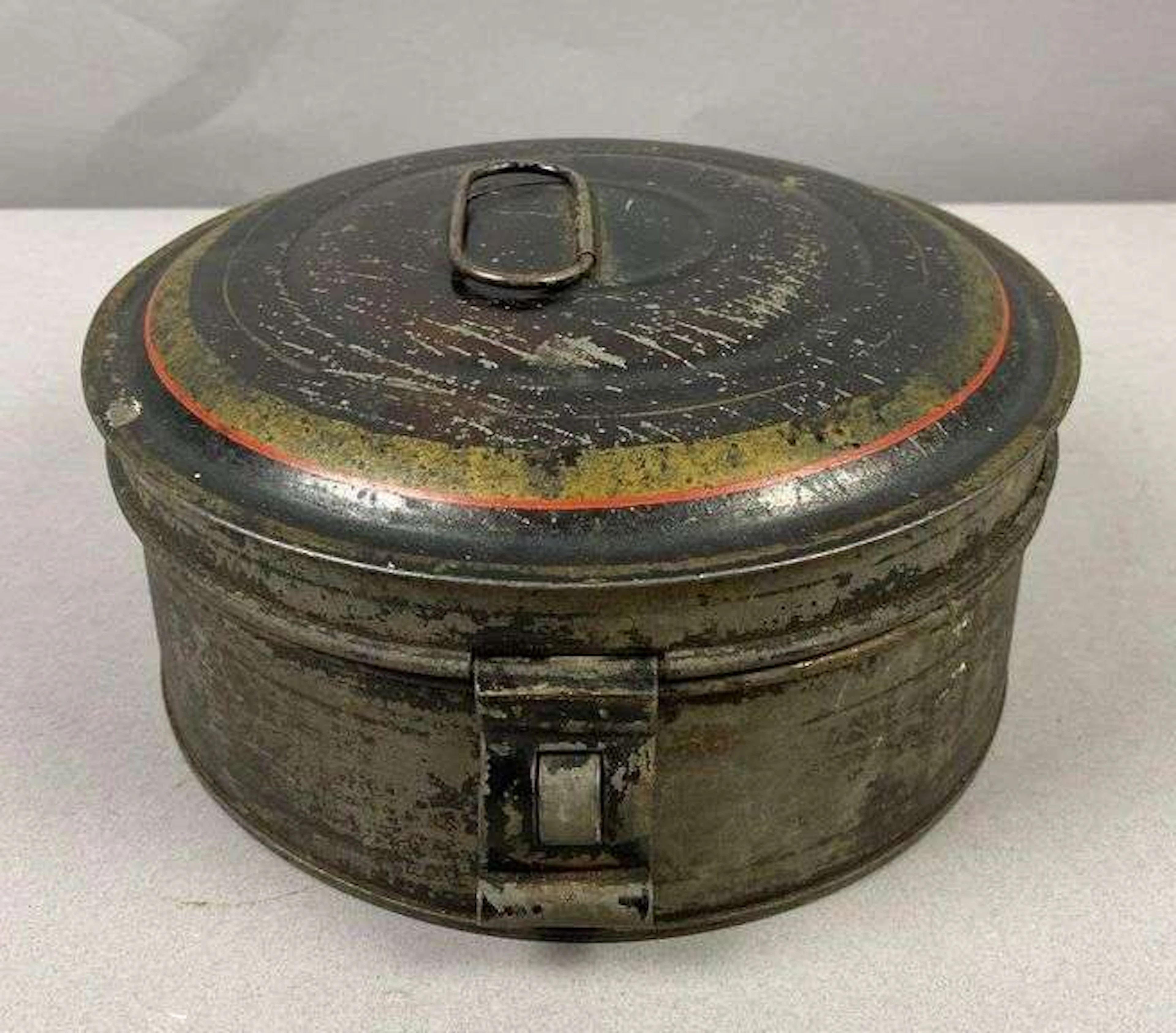 Antique 1880’s Round Tin Spice Box
