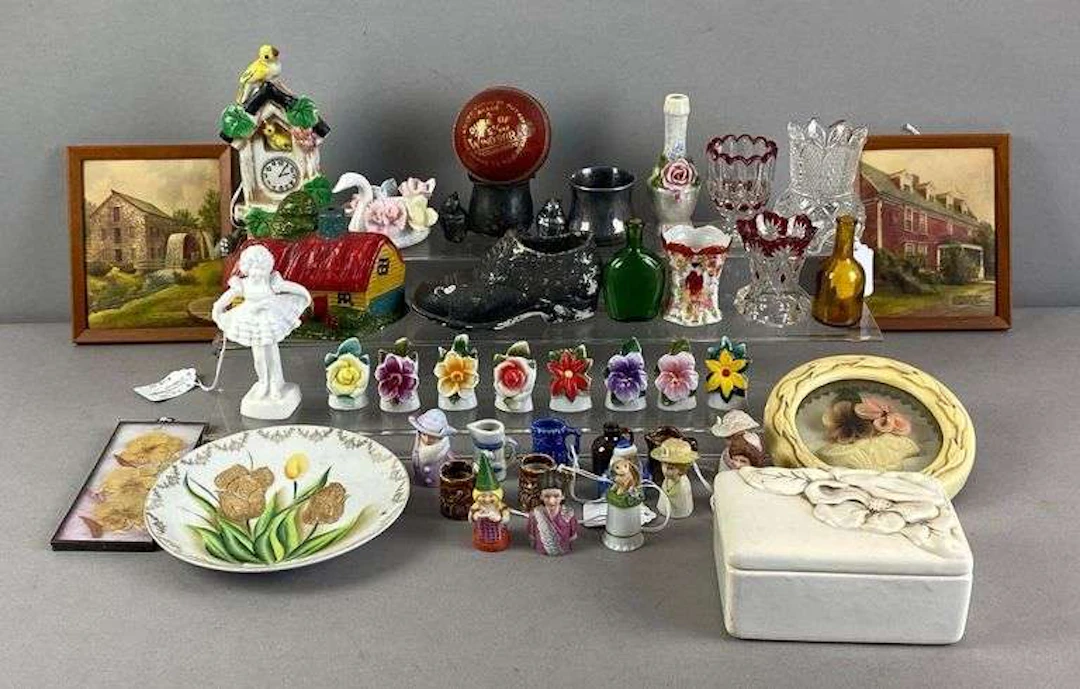 Group of Porcelain Figurines and More