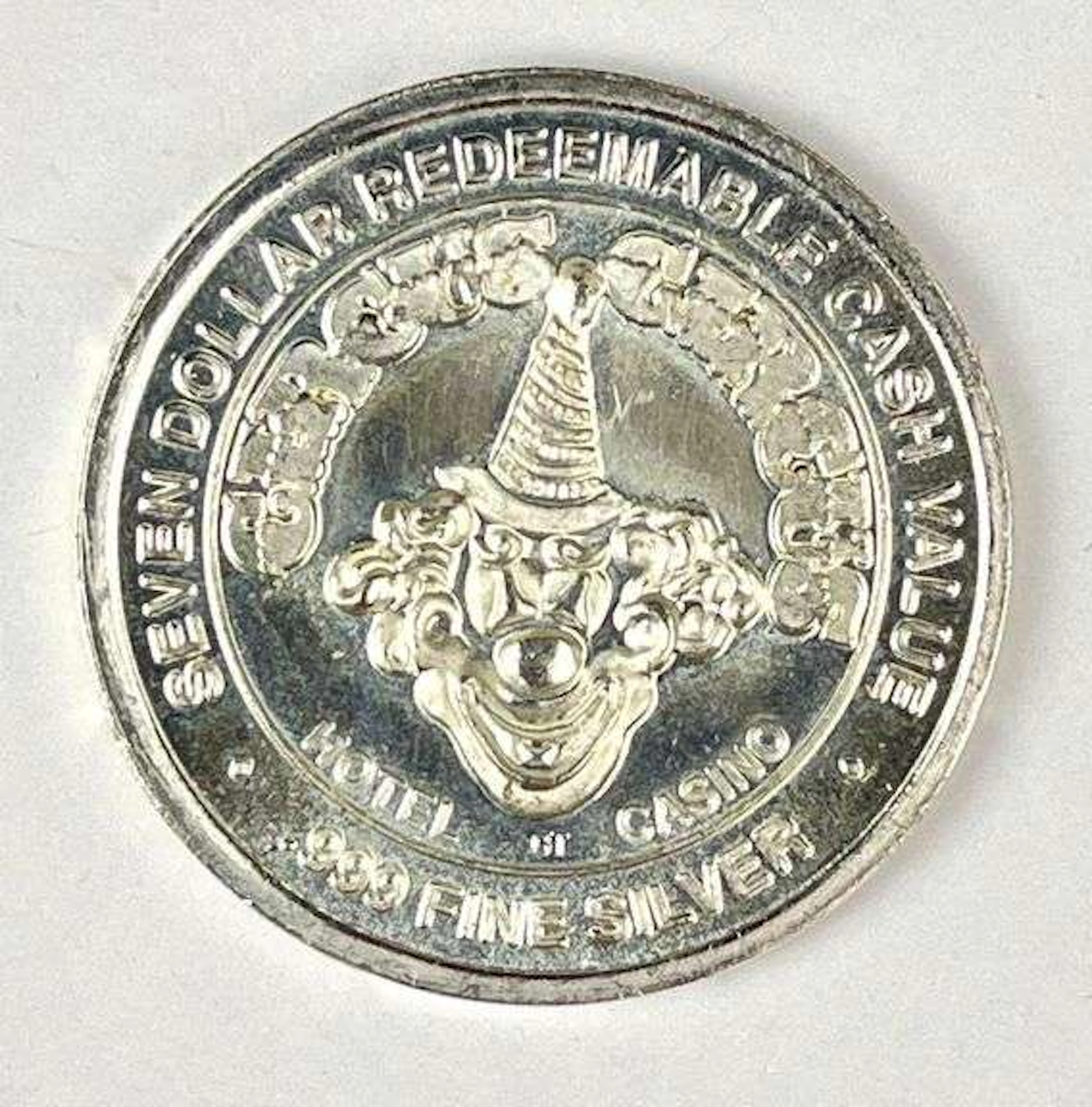 Circus Circus Las Vegas, Nevada $7 .65 oz .999 Fine Silver Gaming Token